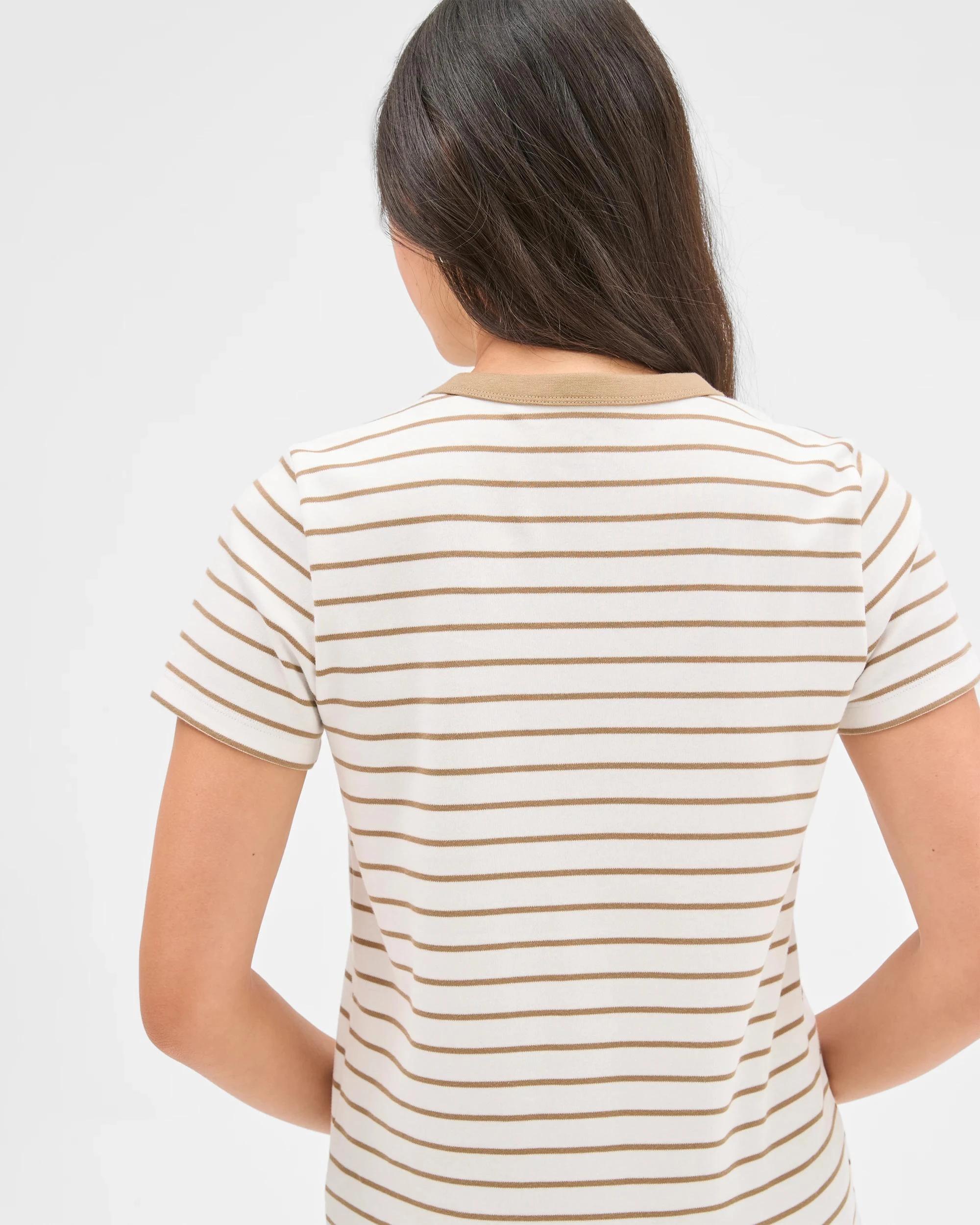 7 Target Woman Australian Cotton Interlock Neat T-Shirt CLOUD DANCER/LEAD GREY, 7 of 7