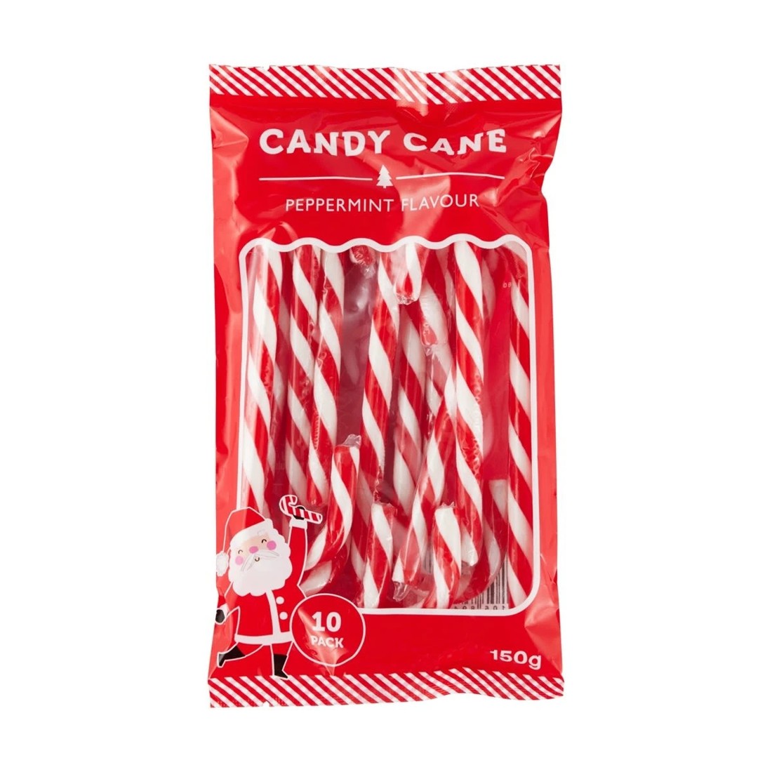 1 10 Pack Peppermint Flavour Candy Canes 150g, 1 of 3