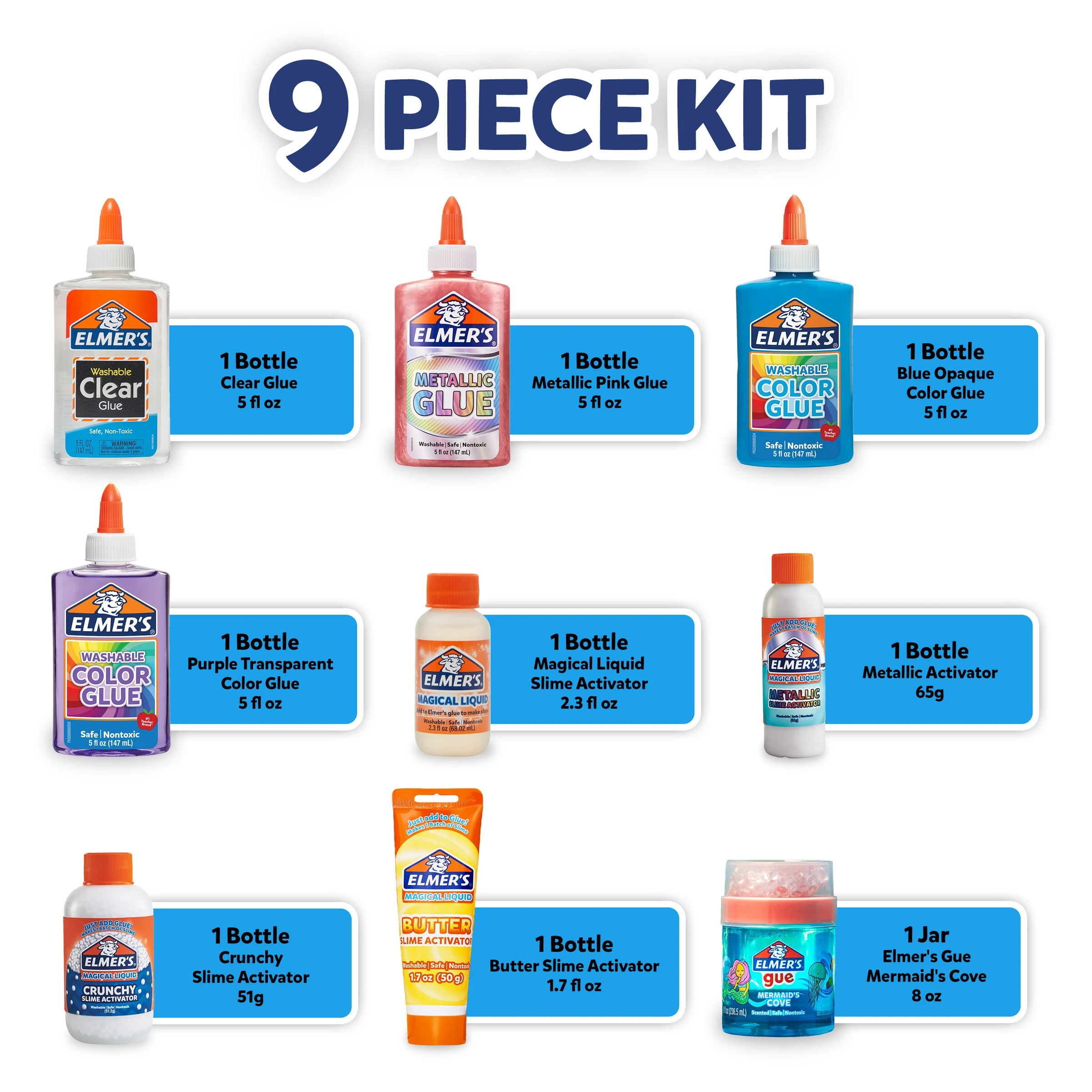 7 Elmer's 9 Piece Ocean Dive Slime Kit - Multi, 7 of 7