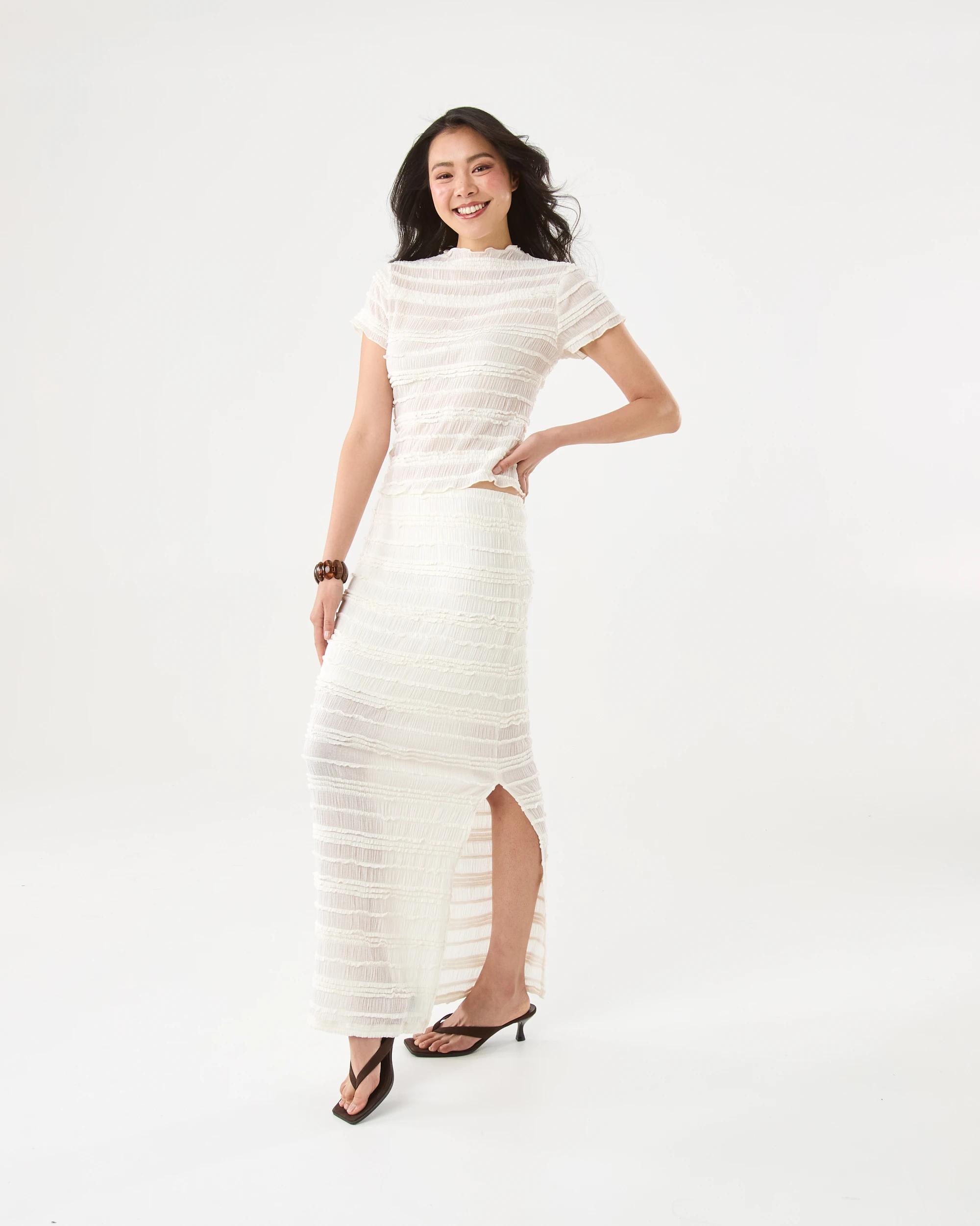 3 Short Sleeve Textured T-shirt Cld White, 3 of 8