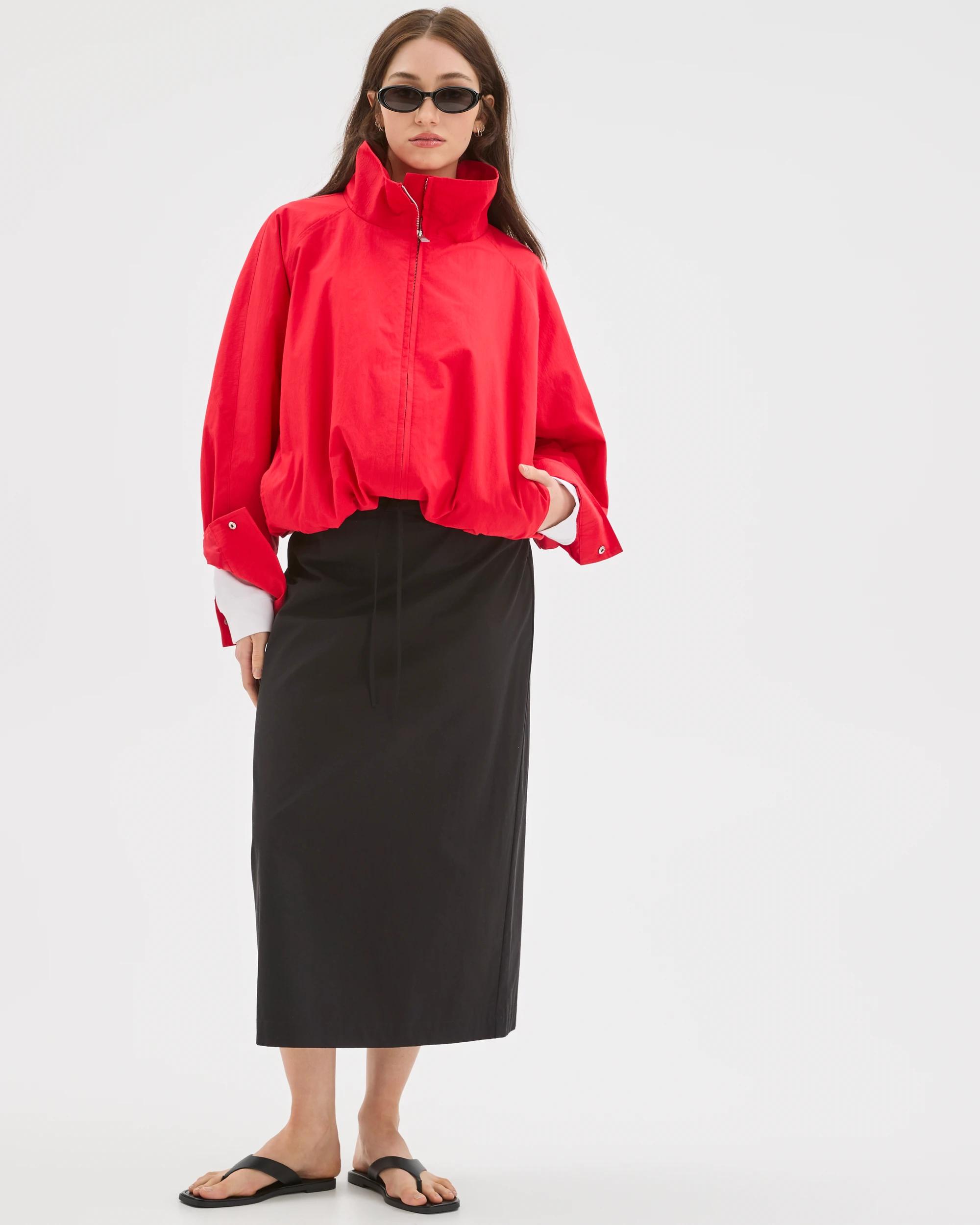2 Lily Loves Australian Cotton Blend Parker Jacket FLAME, 2 of 8