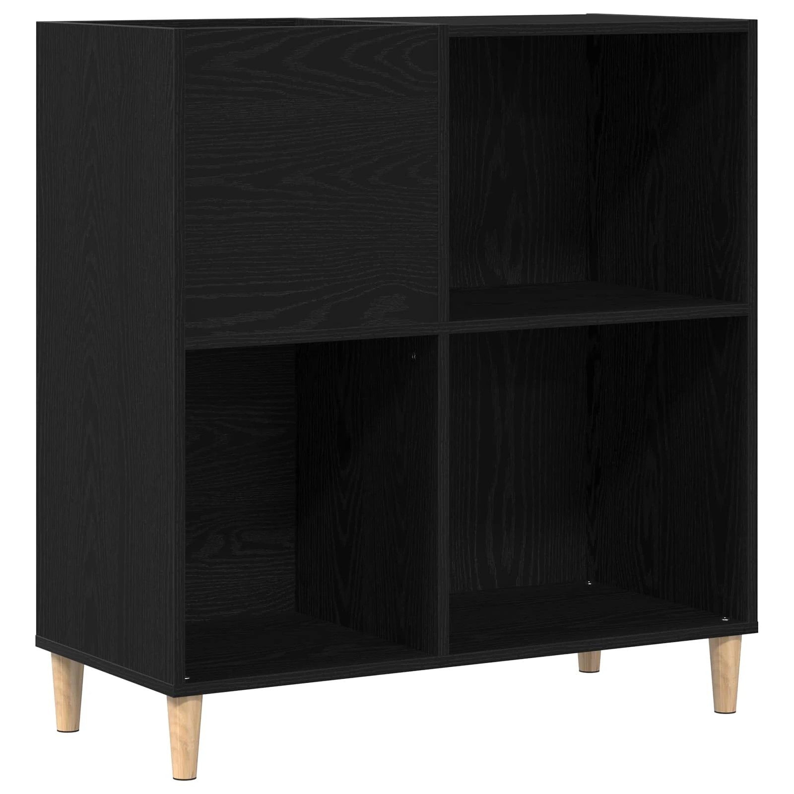 1 vidaXL Record Cabinet with Ample Storage Ample Storage - Black, 1 of 10
