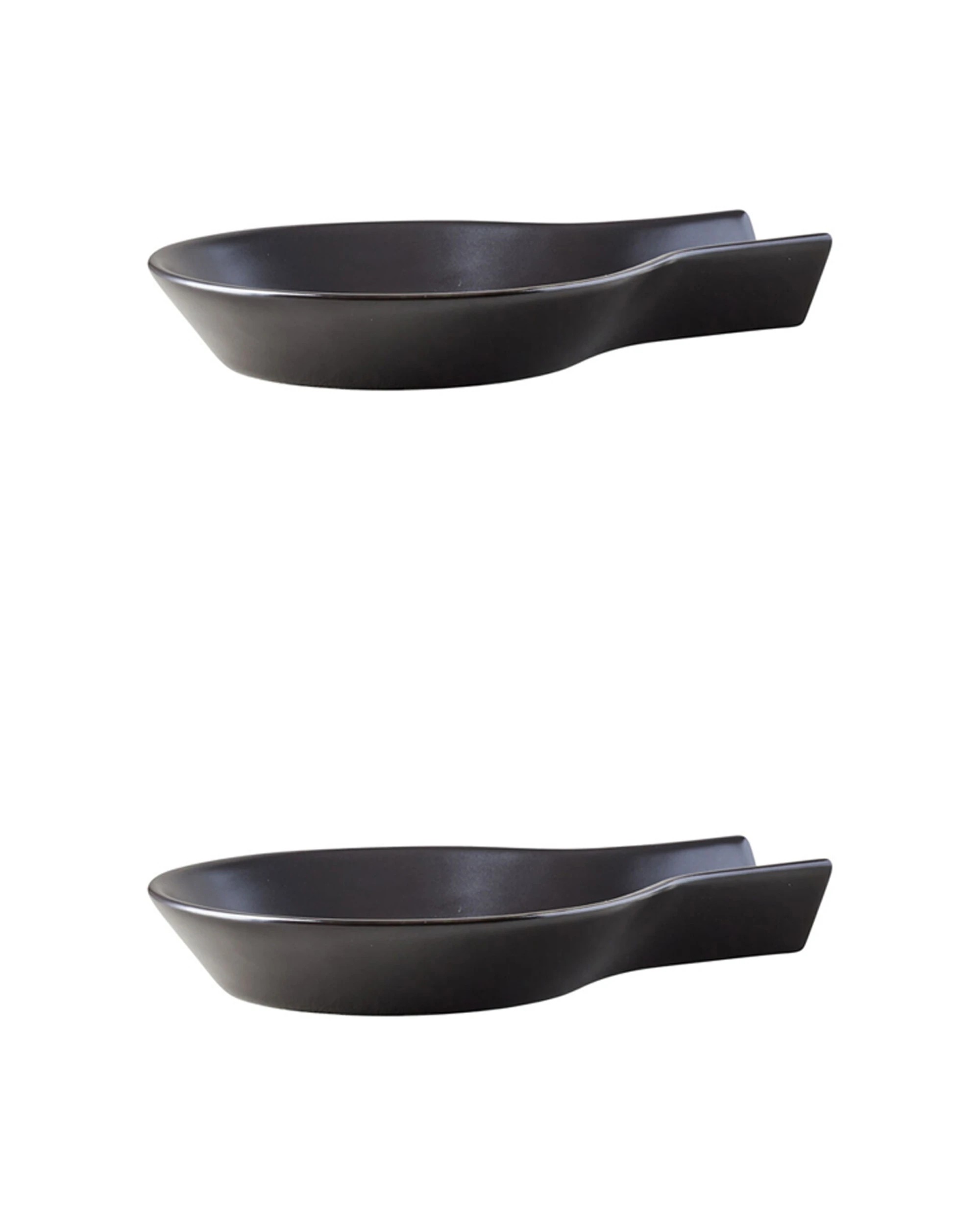 1 Maxwell & Williams Epicurious Porcelain Spoon Rest 2 Pack Gift Boxed - Black, 1 of 3