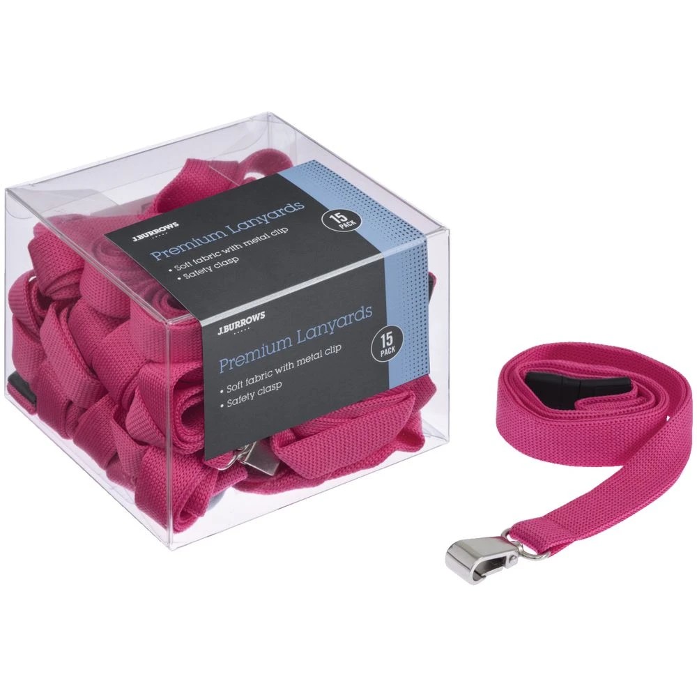 3 J.Burrows Premium Lanyard Tub Pink 15 Pack, 3 of 3