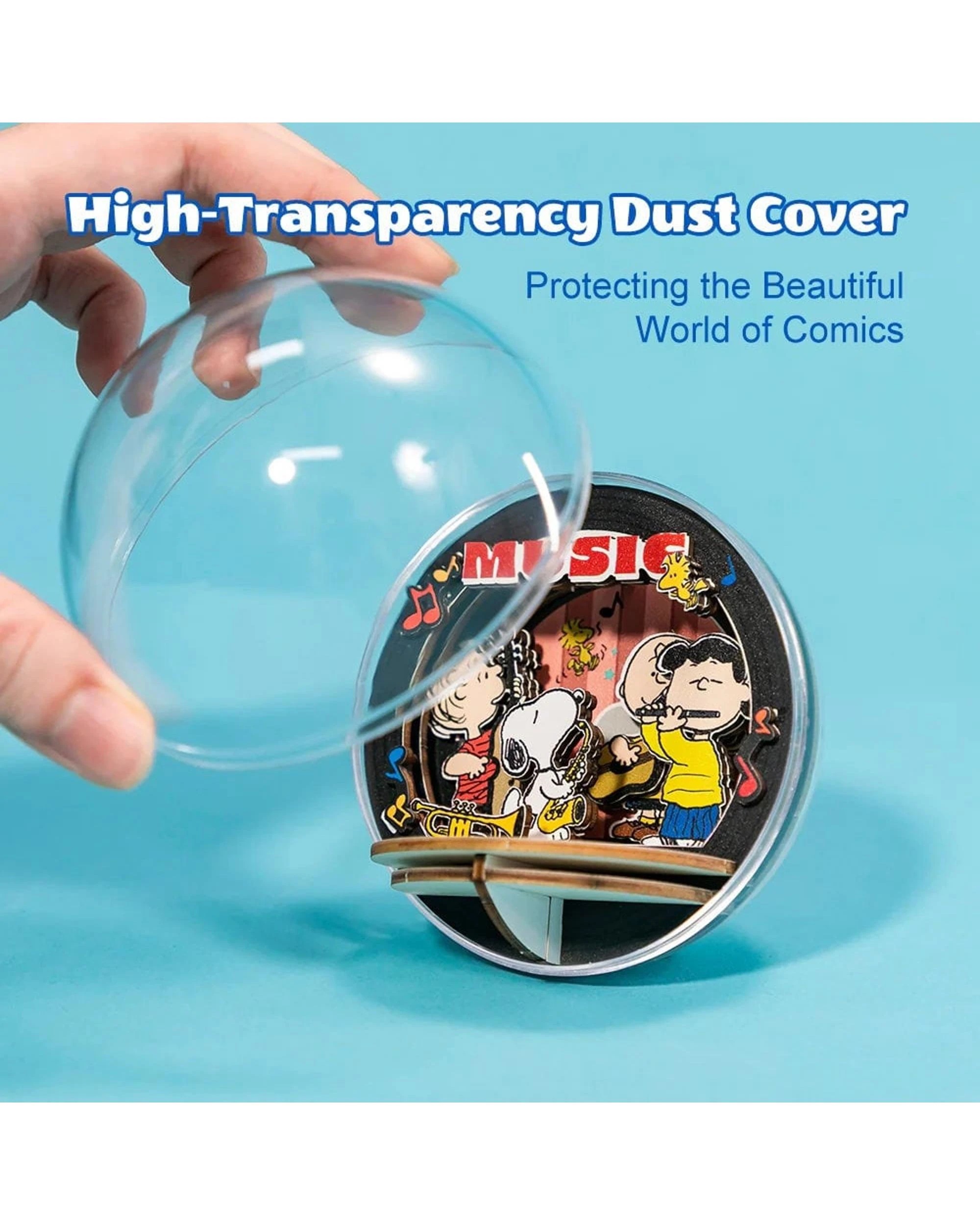 4 Pantasy Puremind Peanuts Snoopy Picnic Party Sphere Land Model Kit - 2403, 4 of 5