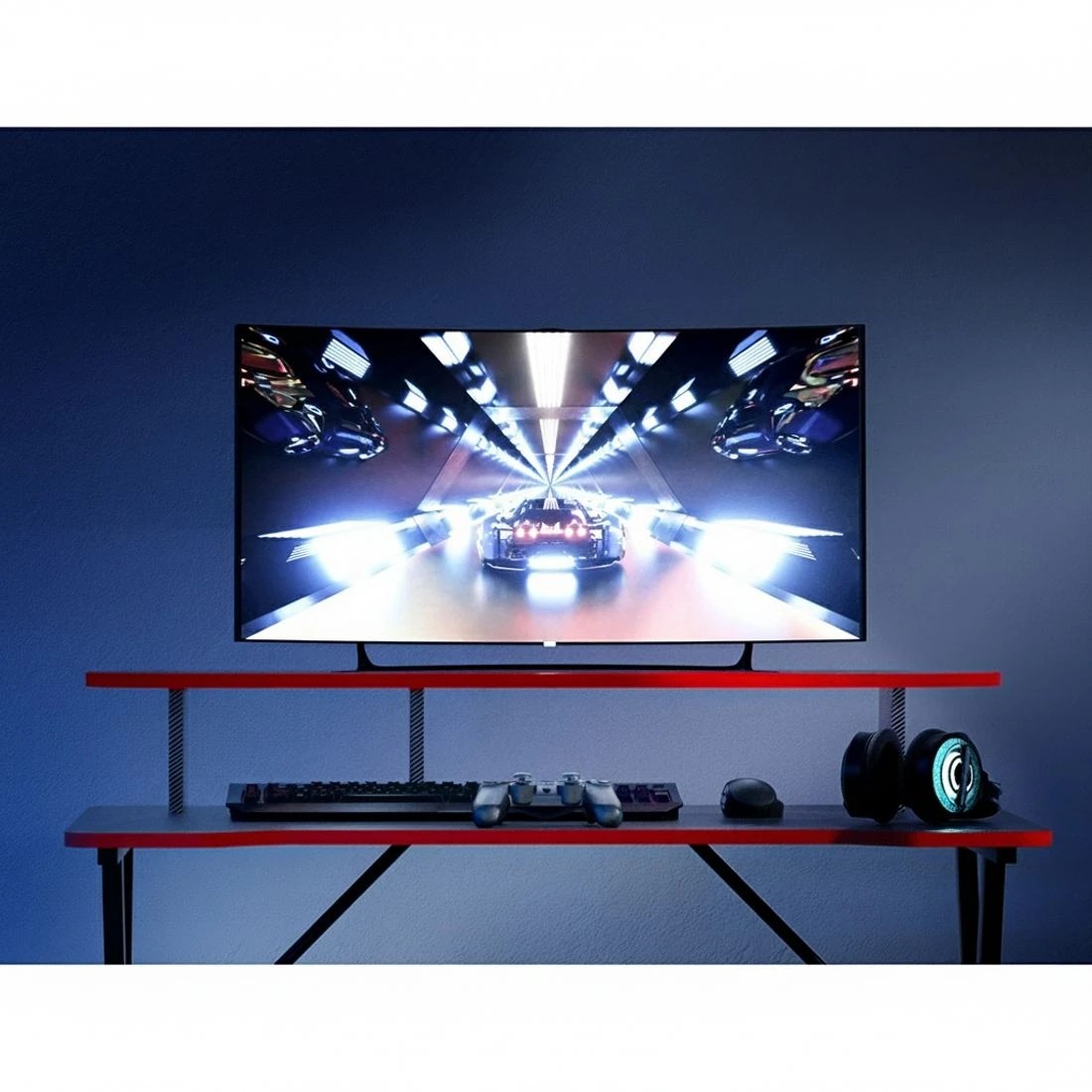 3 Artiss Gaming Desk Computer Desks 100CM - Black, 3 of 5