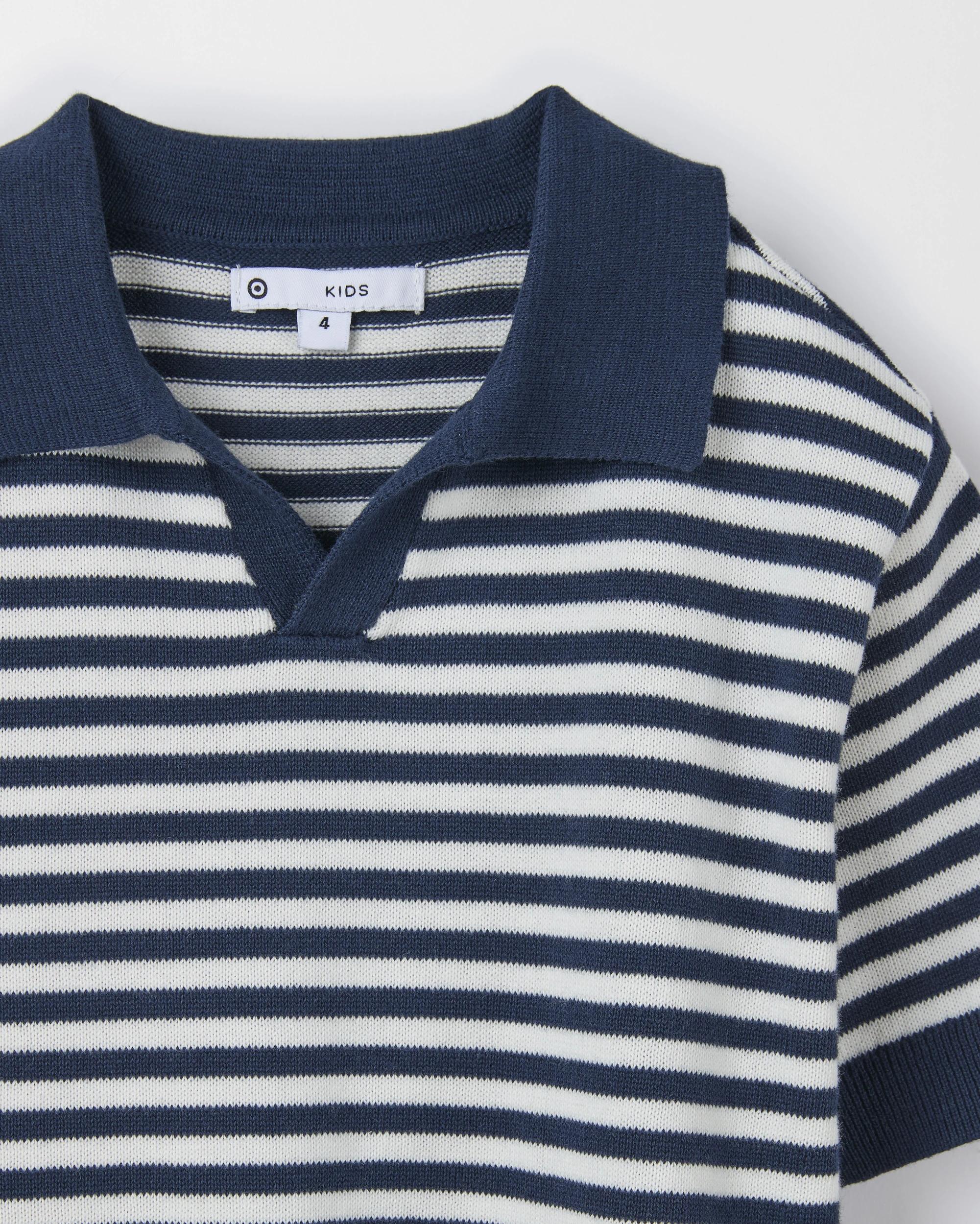 7 Target Kids Australian Cotton Short Sleeve Knit Polo Top VINTAGE INDIGO, 7 of 7