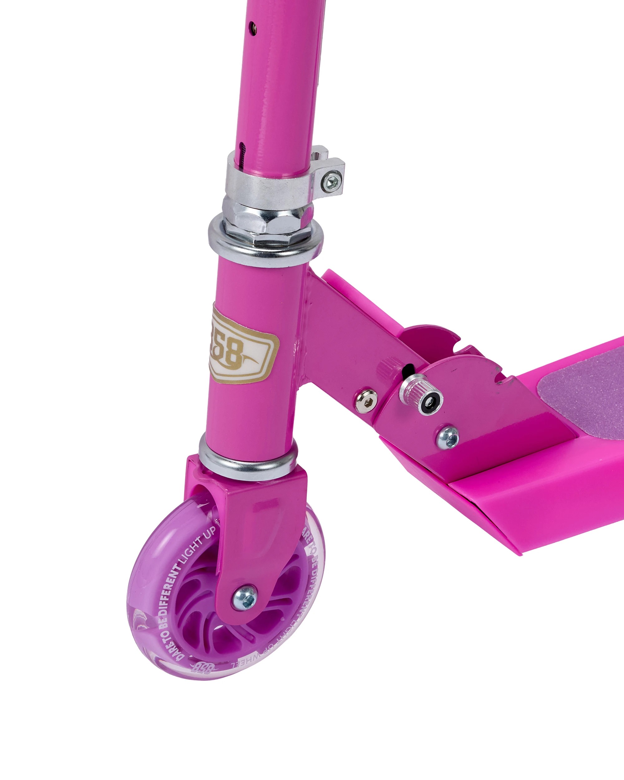 4 858 Light Up Folding Scooter - Pink, 4 of 9