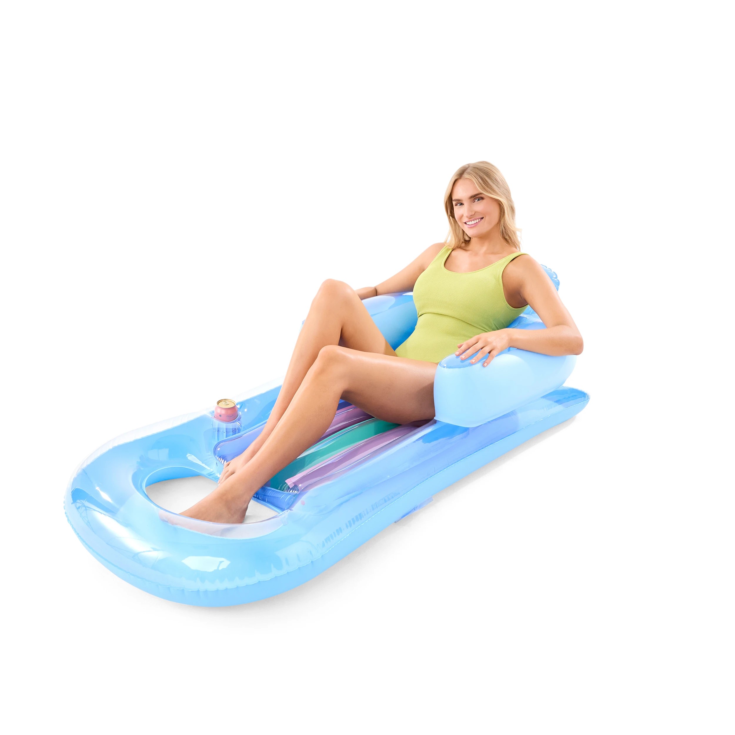 1 Inflatable Deluxe Pool Lounger, 1 of 7