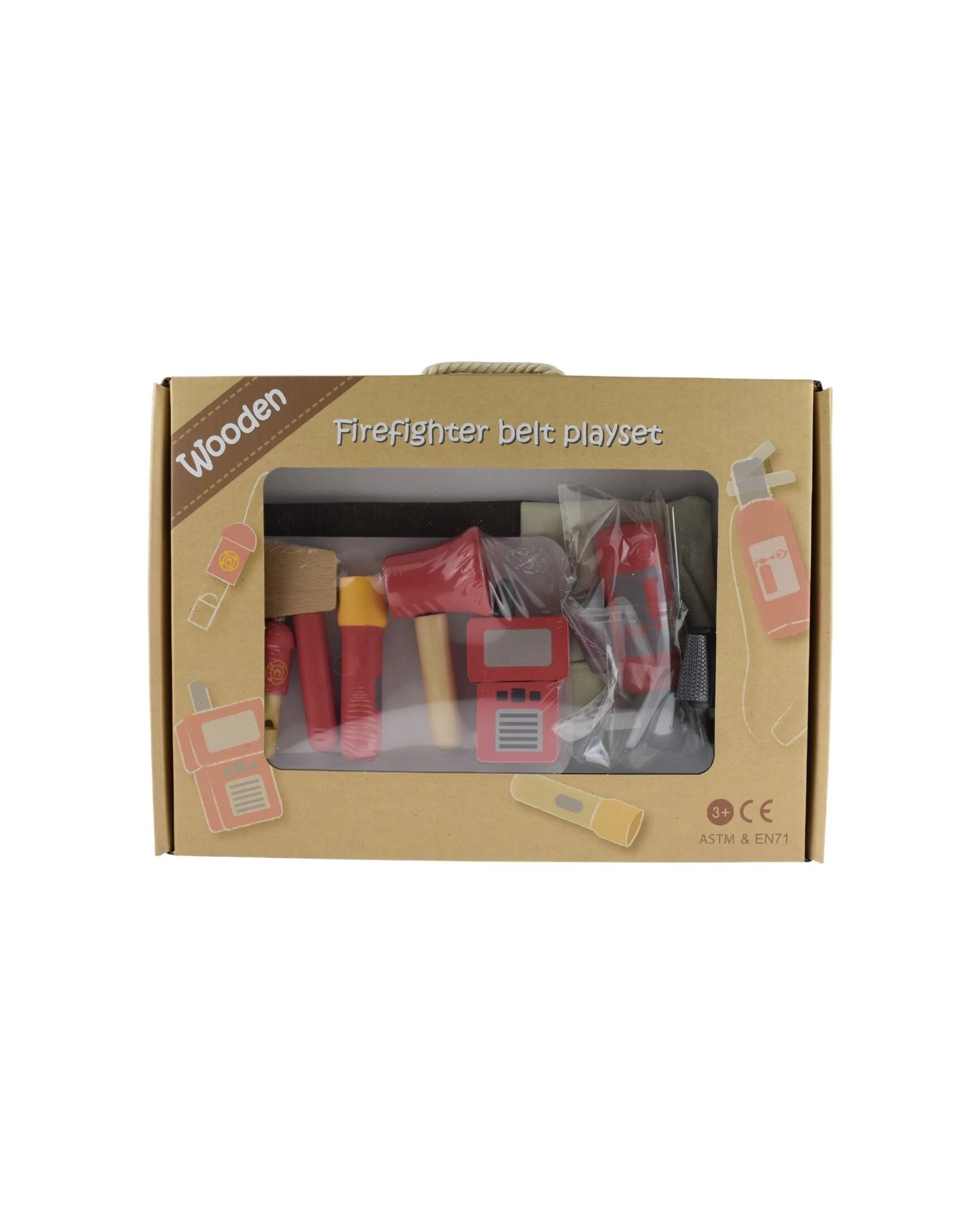 2 Kaper Kidz Wooden Fire Fighter Belt Toy Set Pretend Play Kids - Multi, 2 of 5