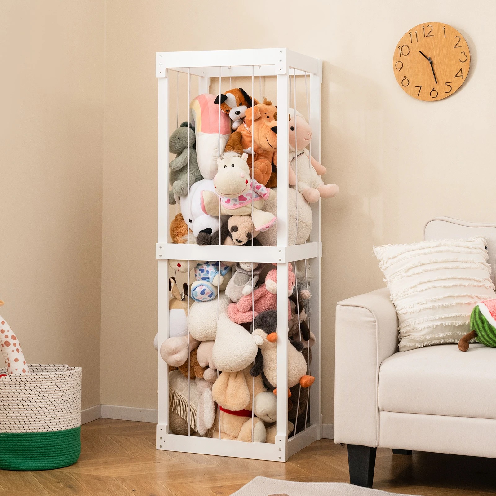 3 Costway Wooden Toy Storage Organizer Tall Display Rack, 3 of 5