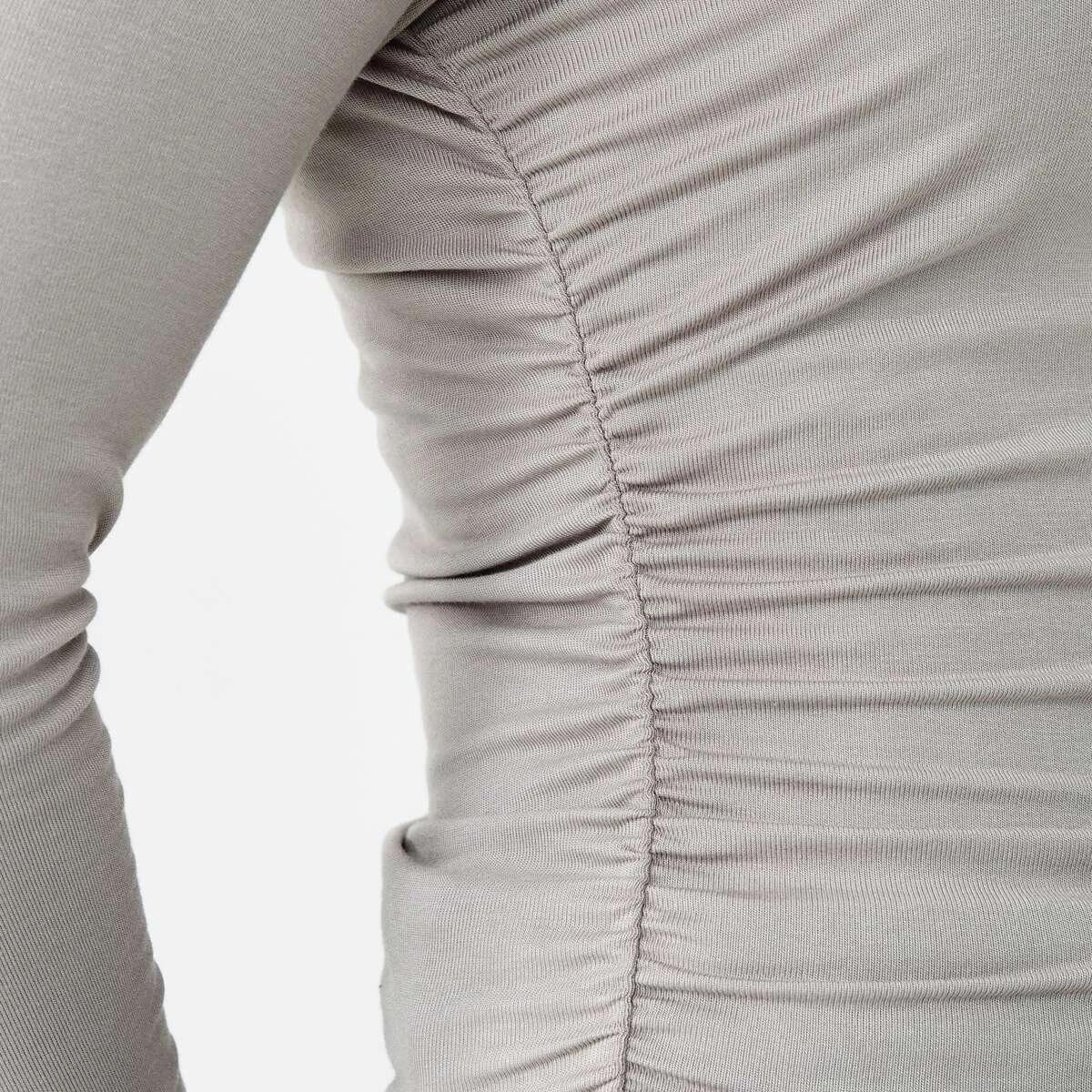 7 Long Sleeve Ruched Top FADED TAUPE, 7 of 7