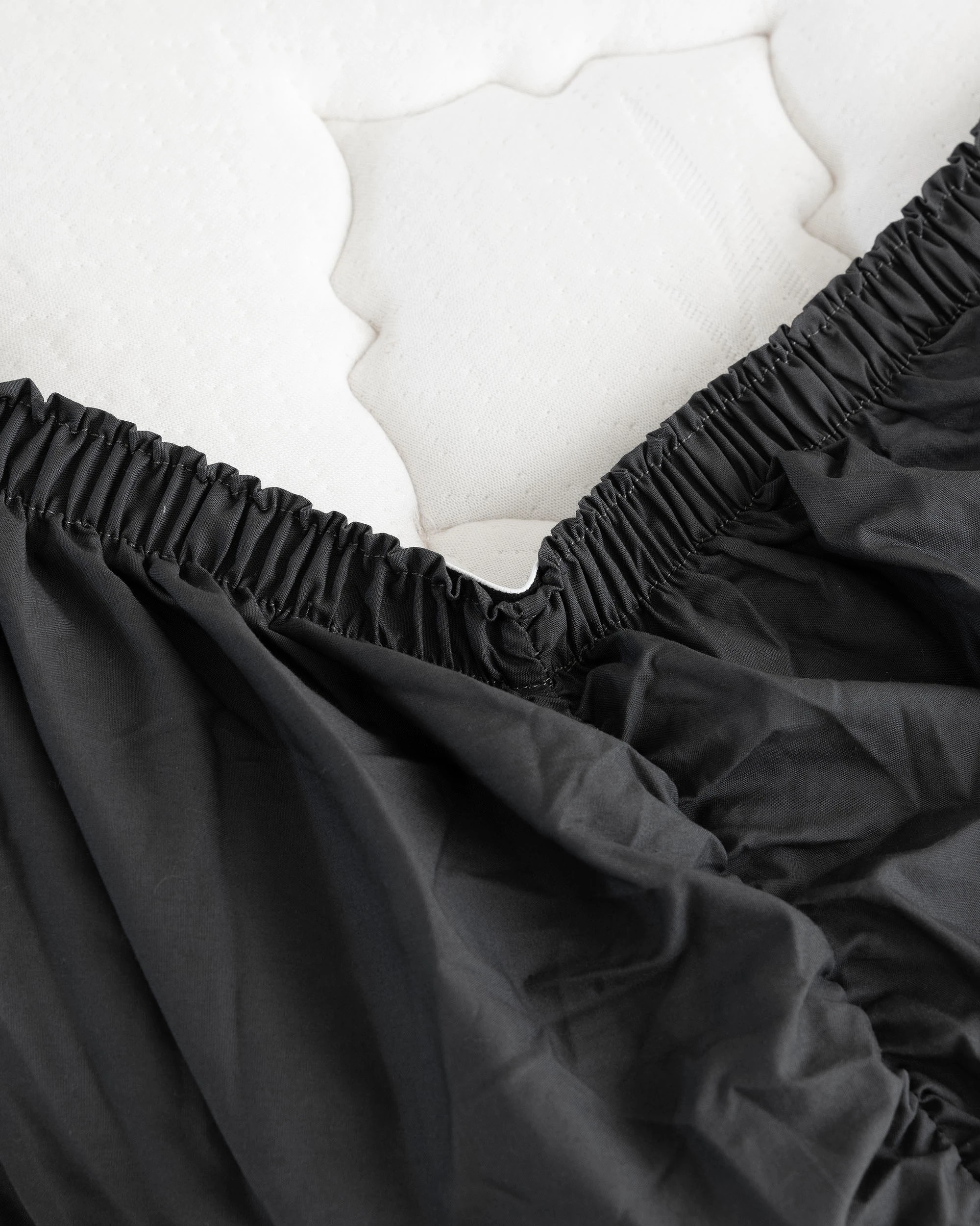 7 Bambury TRUFit Wide Elastic 100% Cotton Deep pocket Full Sheet Set - Queen Bed - Charcoal, 7 of 7