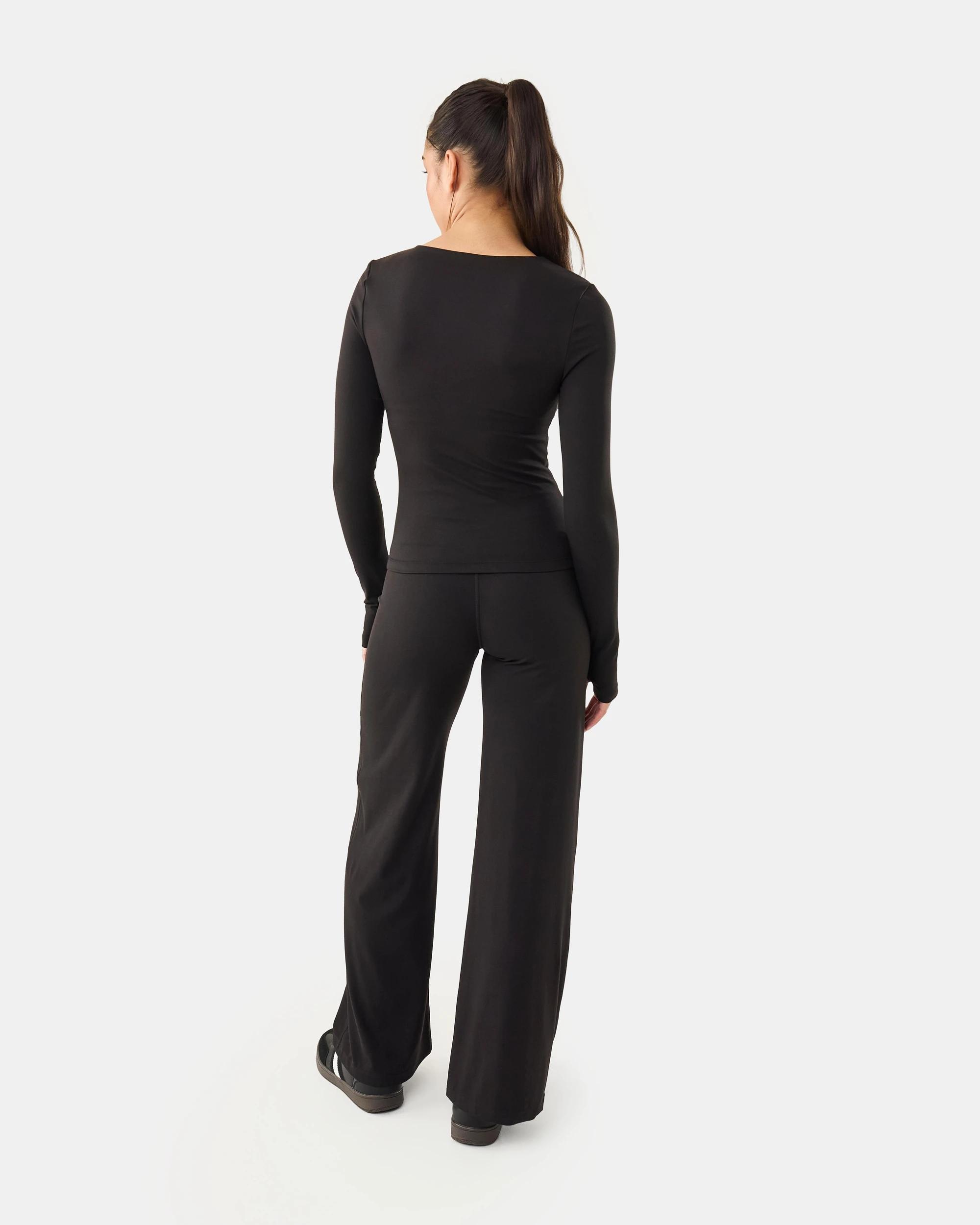 4 Active Womens Long Sleeve Cloudform Top Black, 4 of 7