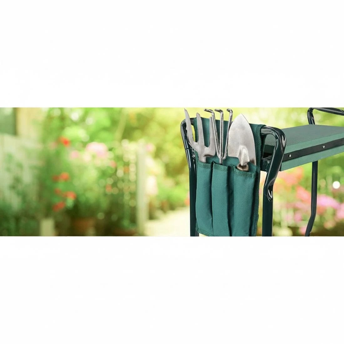 7 Gardeon Garden Kneeler 3 in 1 Padded Seat Stool Outdoor Bench Knee Pad Foldable - Green, 7 of 7
