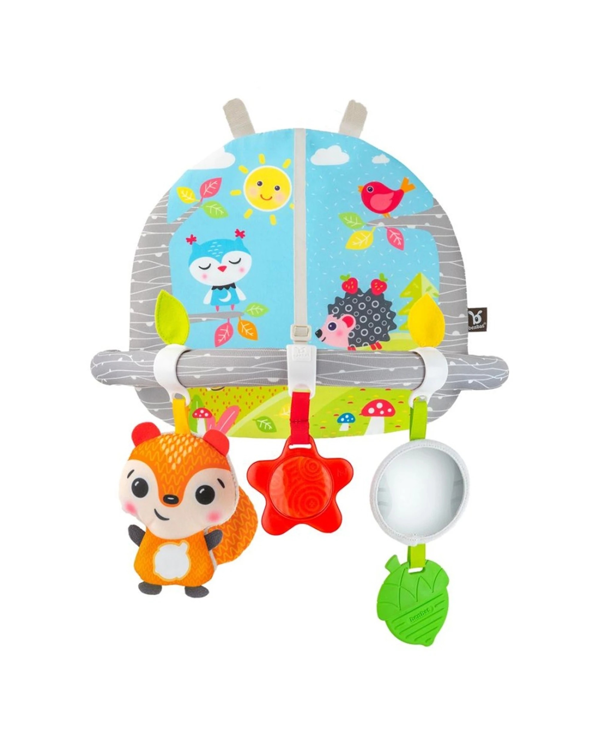 2 Benbat Dazzle Friends Interactive Clip On Car Seat Baby Toys Double Sided 0 - Multi, 2 of 5