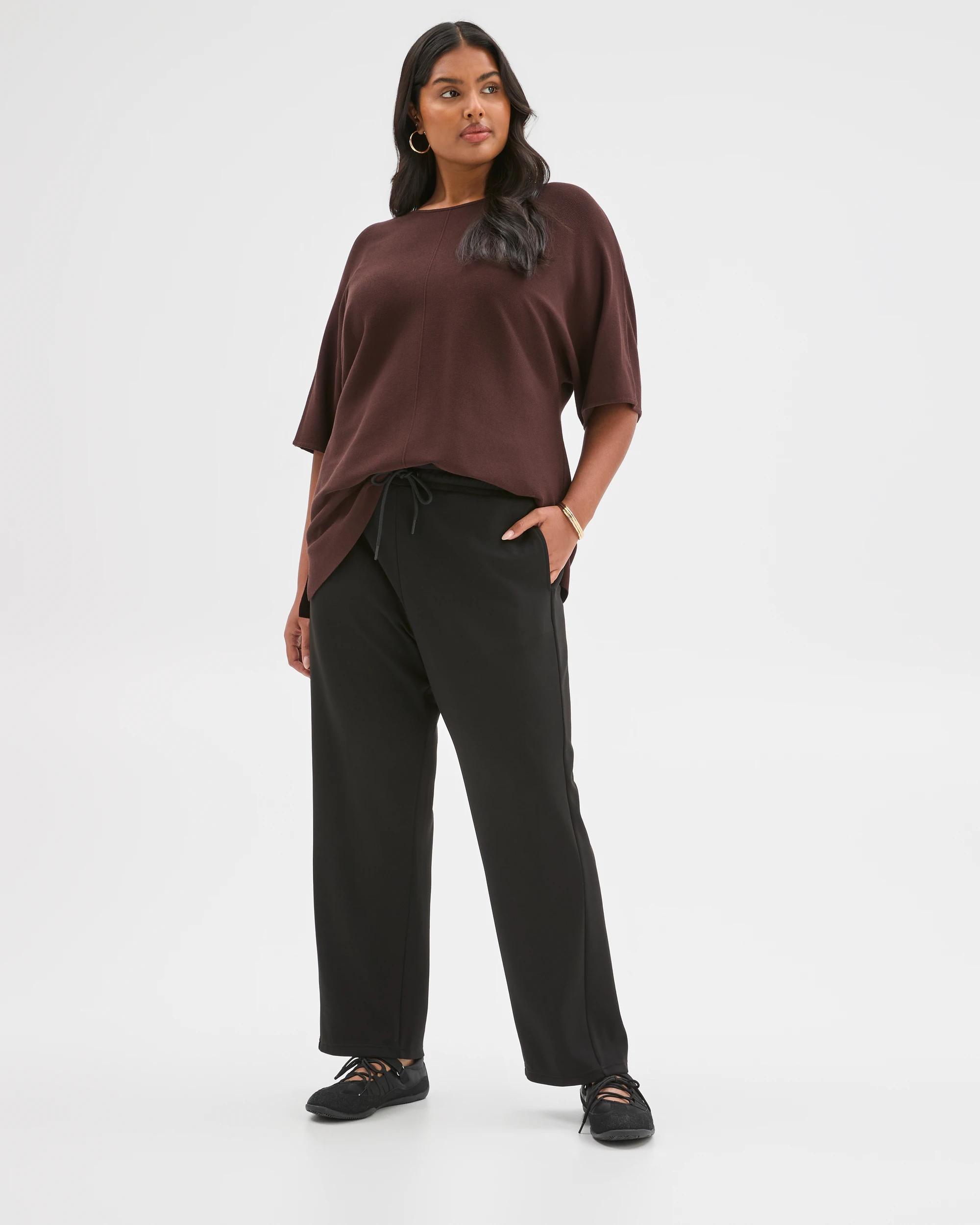 1 Target Curve Plus Size Active Studio Lounge Pants BLACK, 1 of 6