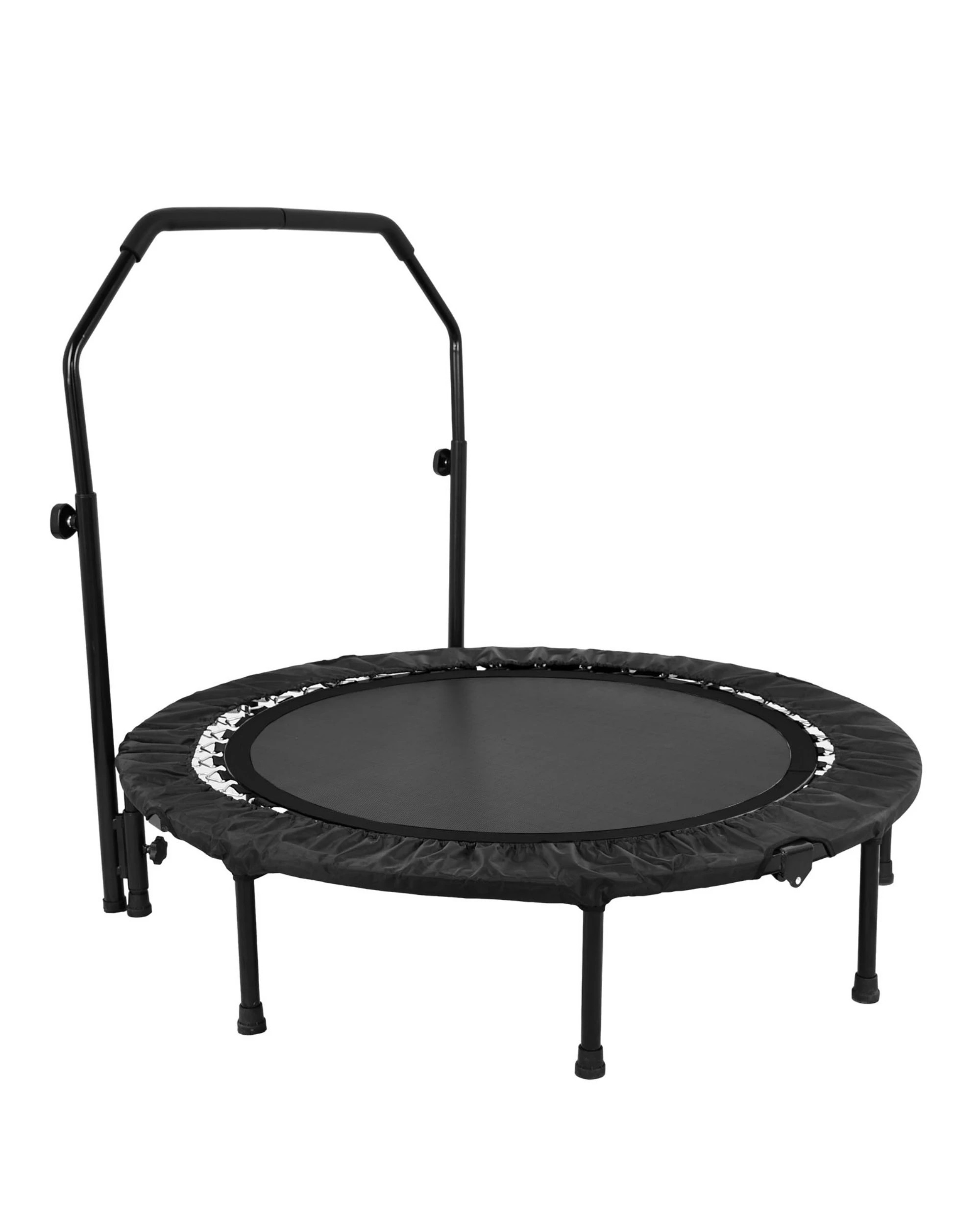 3 Advwin 48" Mini Trampoline Rebounder Max Load 200KG with Adjustable Foam Handle Suitable for Adult and Kids Black, 3 of 7