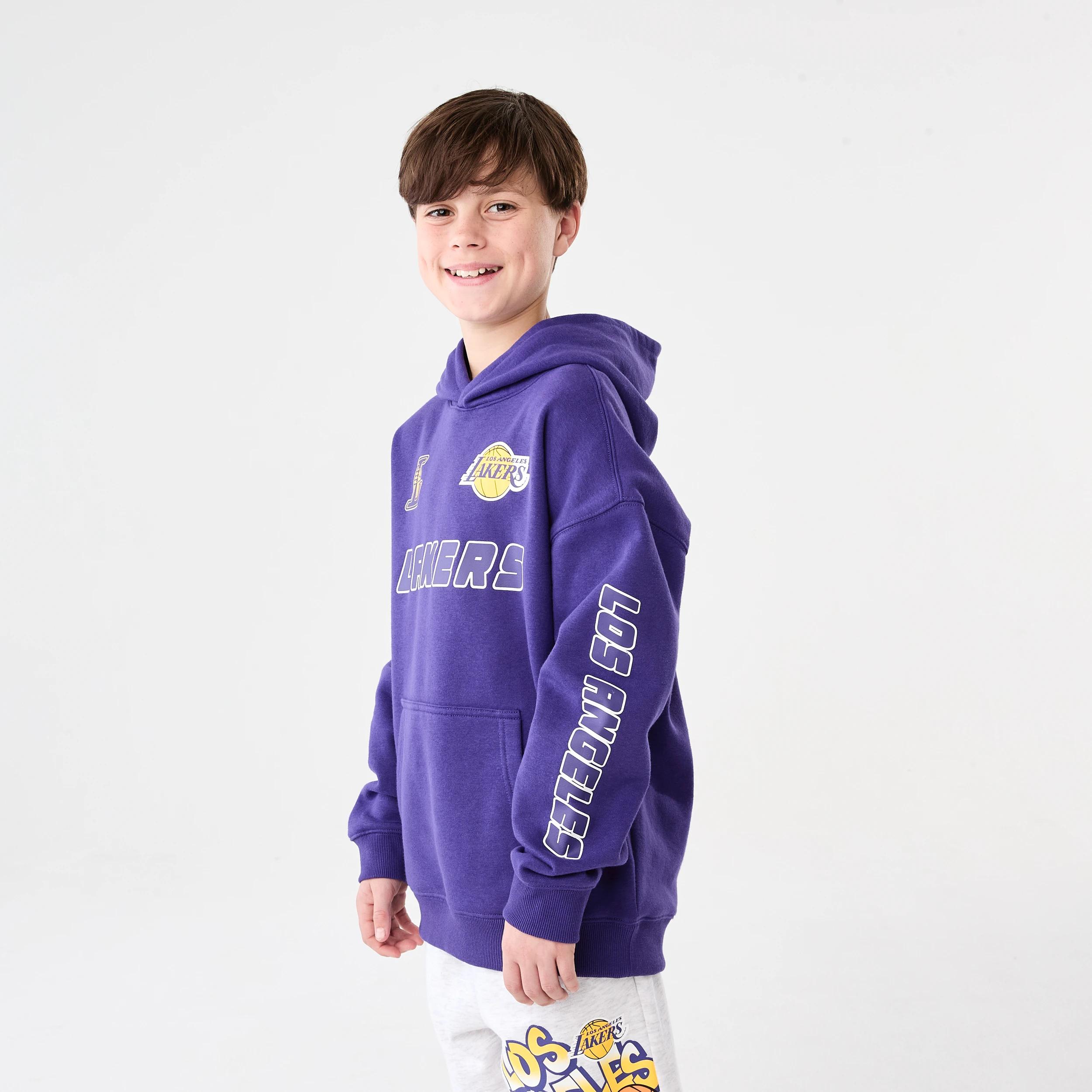 2 Official NBA Kids Hoodie PUPLE LAKERS HOODIE, 2 of 9