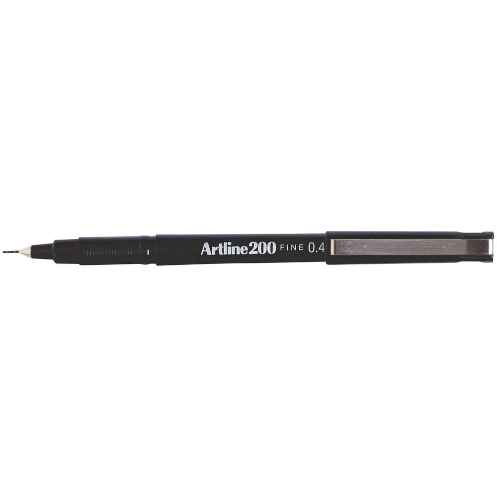 2 Artline 200 Fineliner 0.4mm Black 2 Pack, 2 of 7