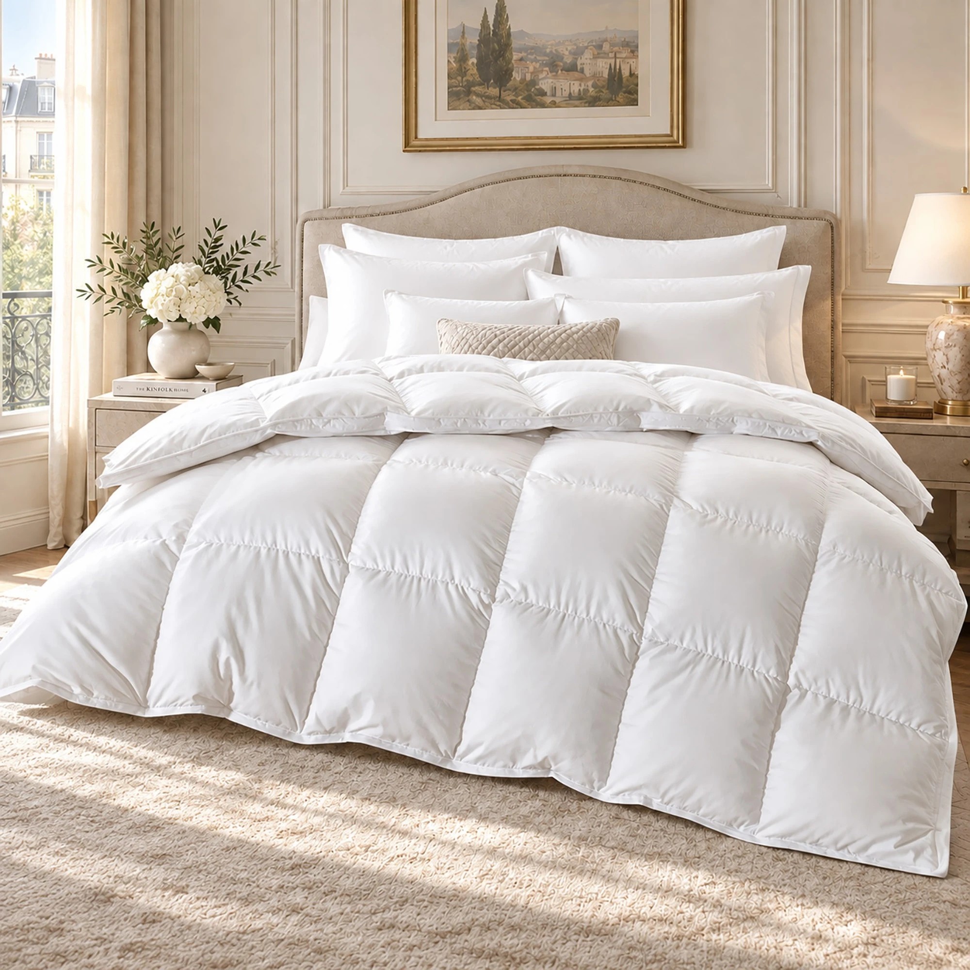 8 DreamZ Super King Doona, 200GSM Down Feather Quilt, Ultra Soft All Seasons - Super King Bed, 8 of 8