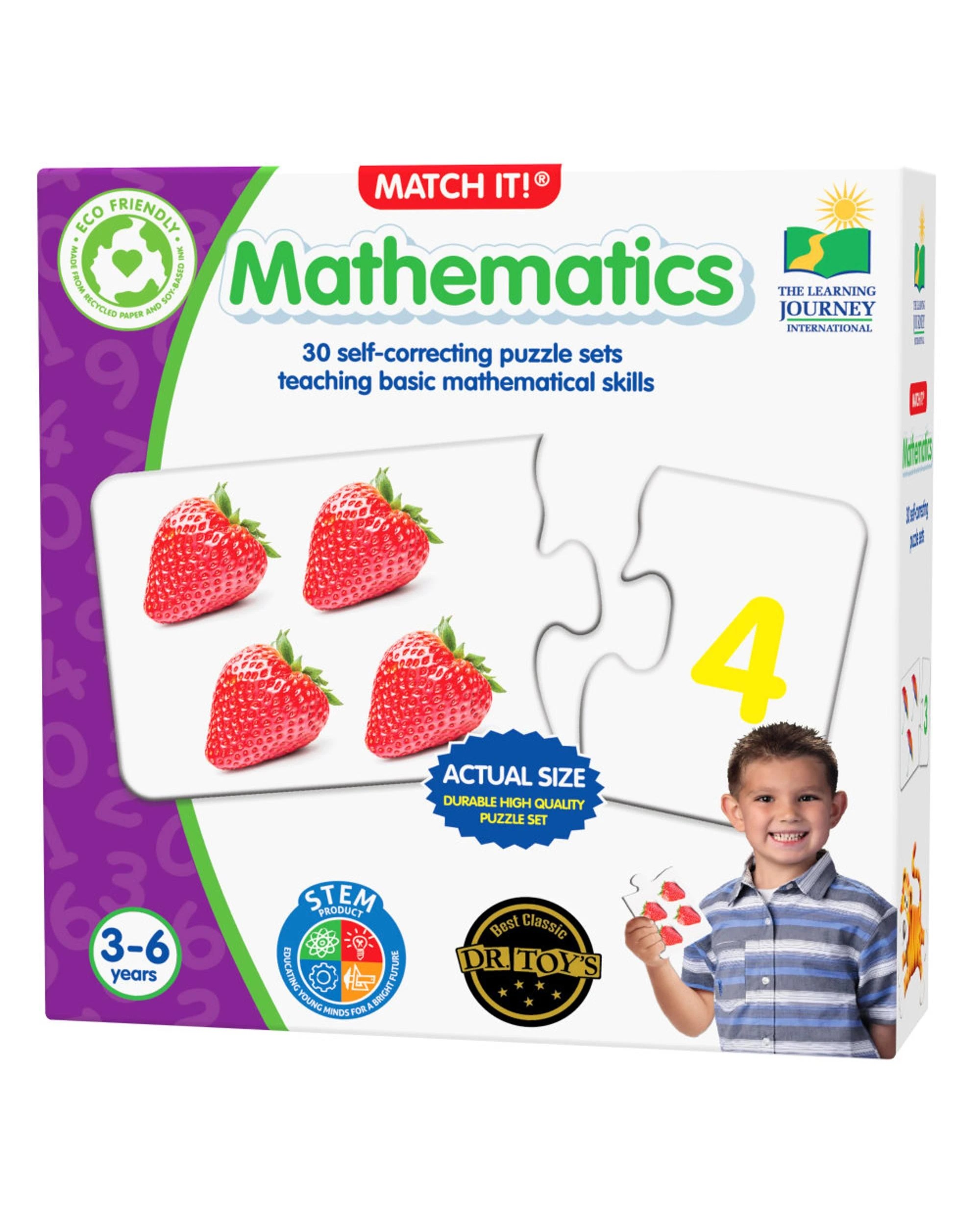 1 Learning Journey Match It! Mathematics Educational Puzzle, 1 of 6