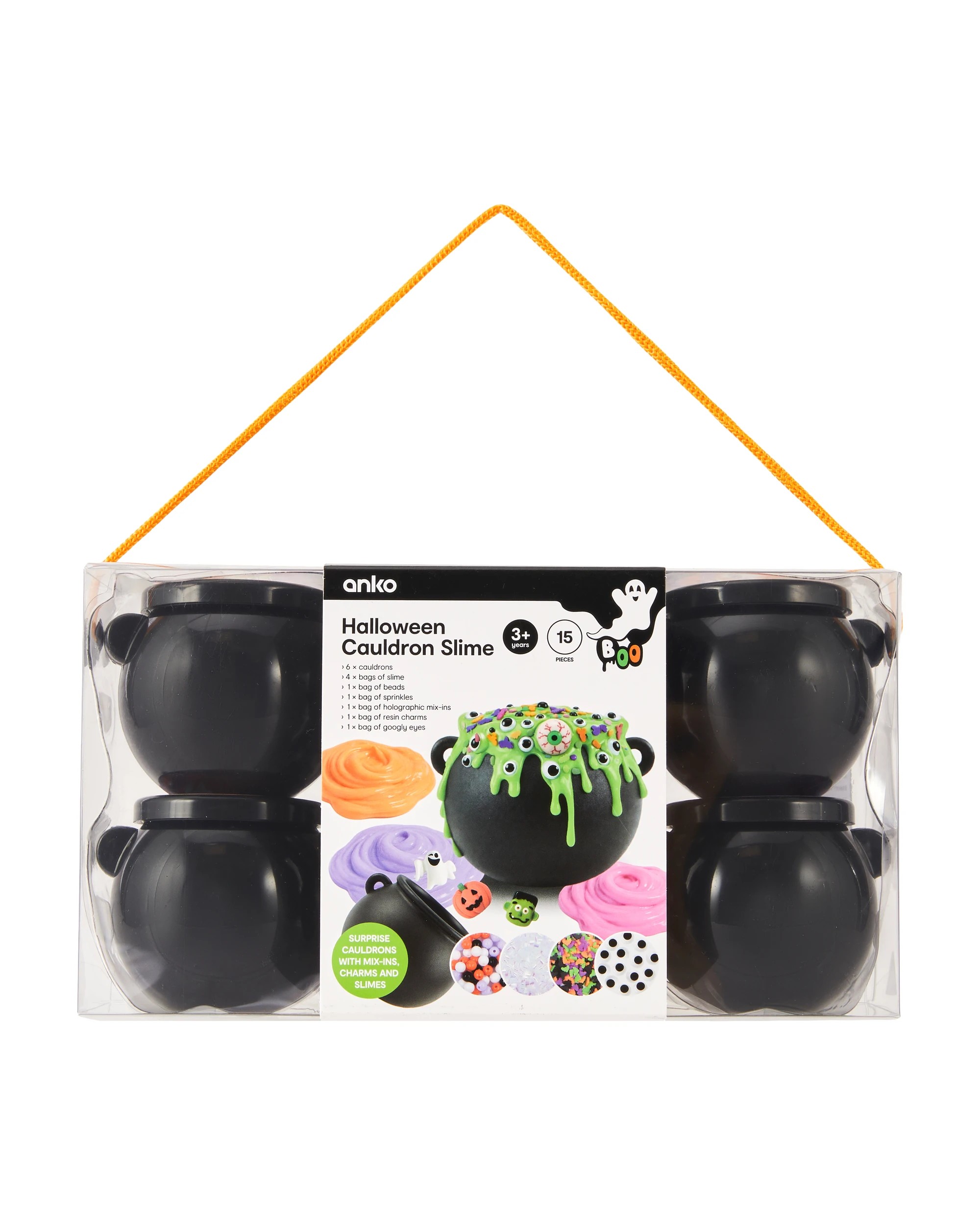 1 15 Piece Halloween Cauldron Slime Kit, 1 of 4