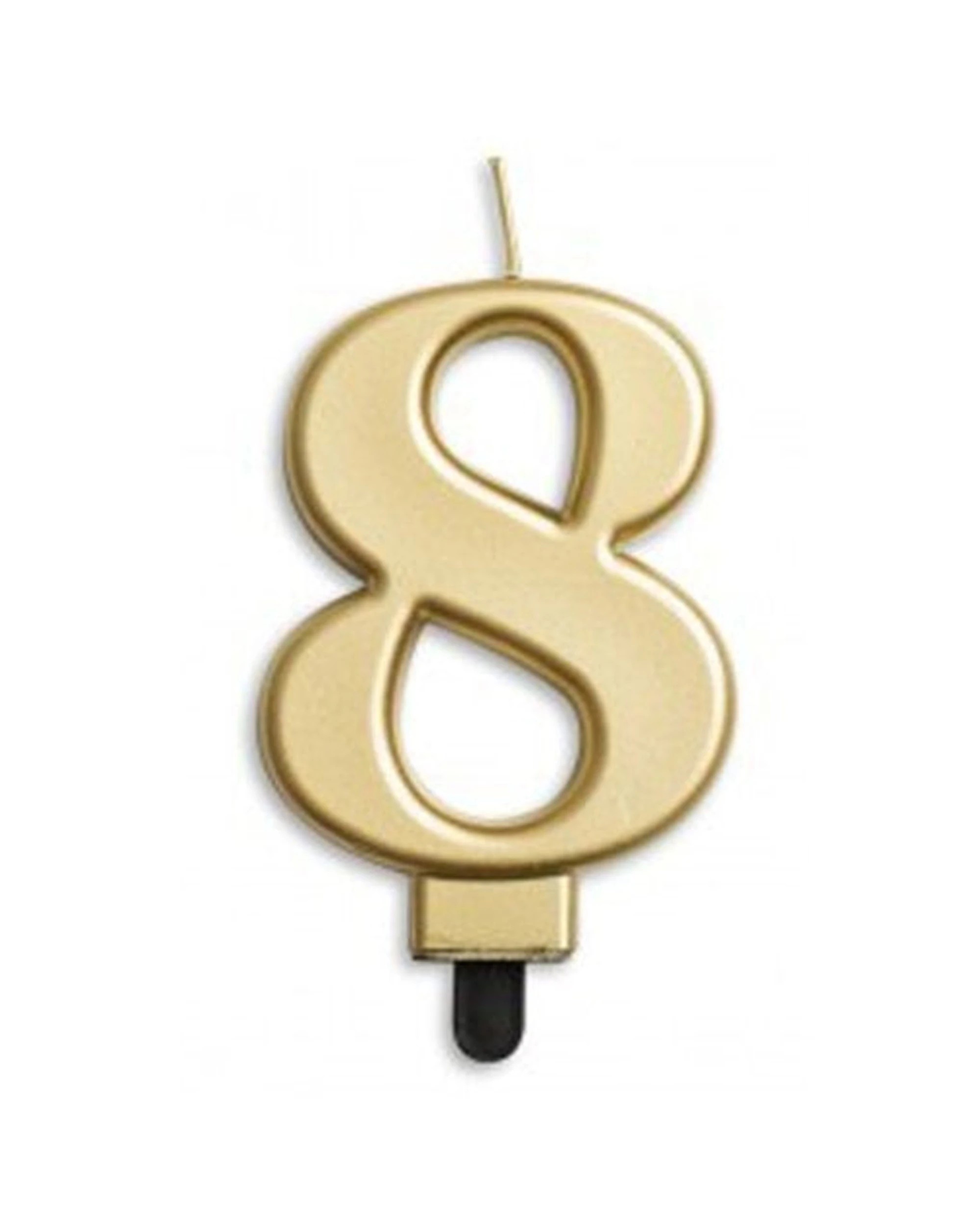 1 Alpen Candle Numeral Jumbo Number 8 Party Cake Decoration - Gold, 1 of 1