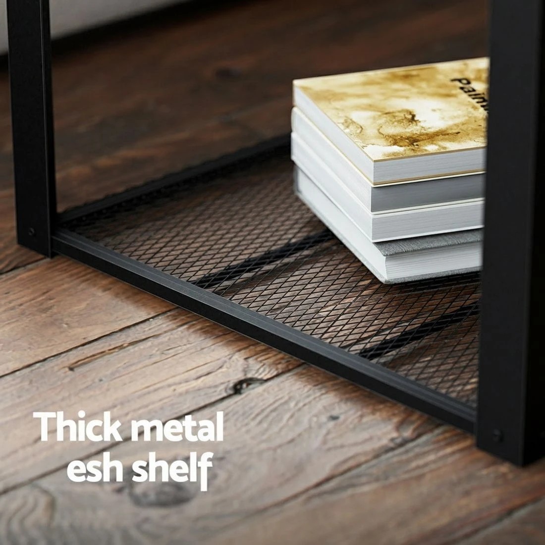 6 Artiss Coffee Table 2-Tier Rustic  104CM - Multi, 6 of 7