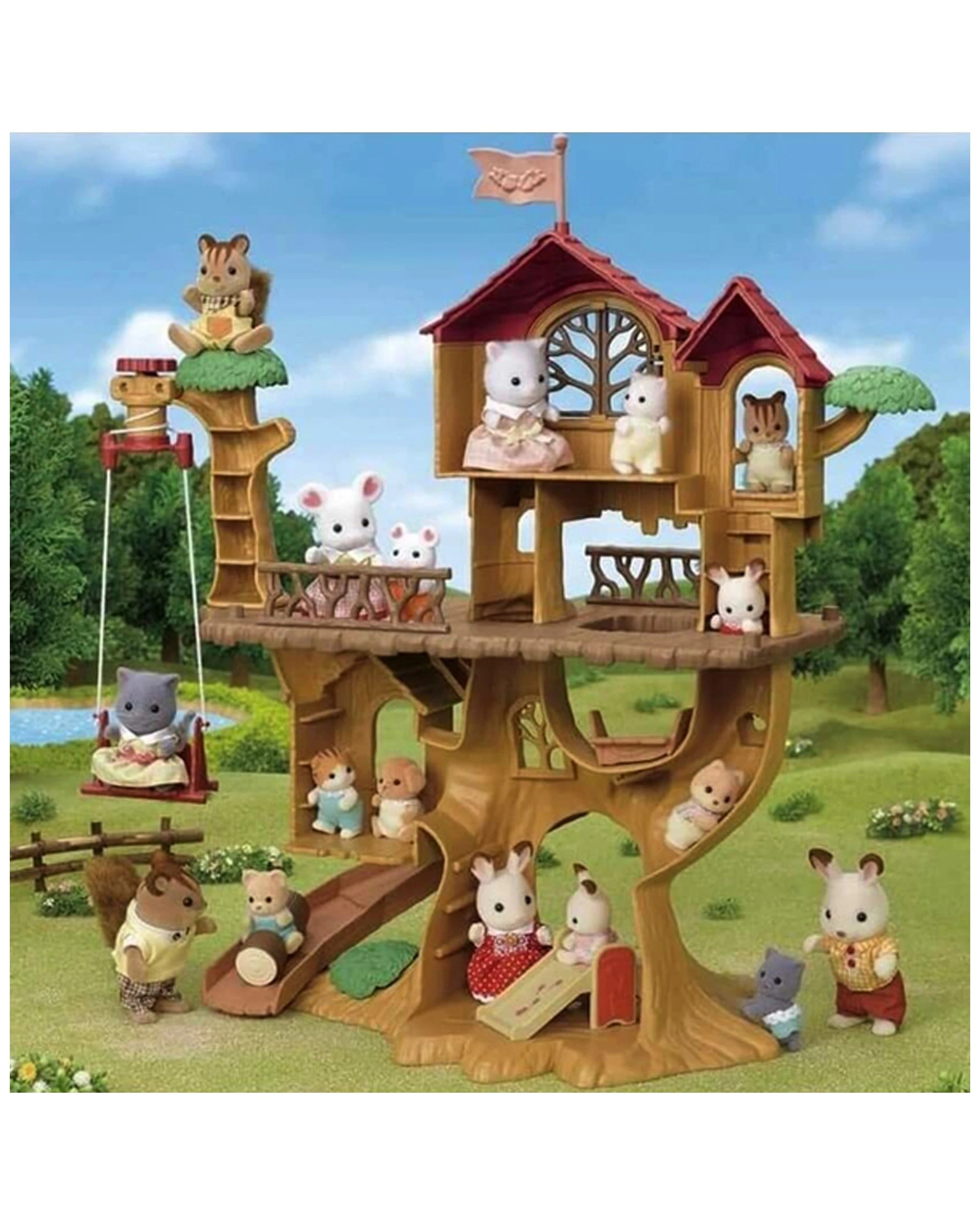 4 Sylvanian Families Adventure Tree House Kids Pretend Play Toy 3 Years Plus
 - Brown, 4 of 8