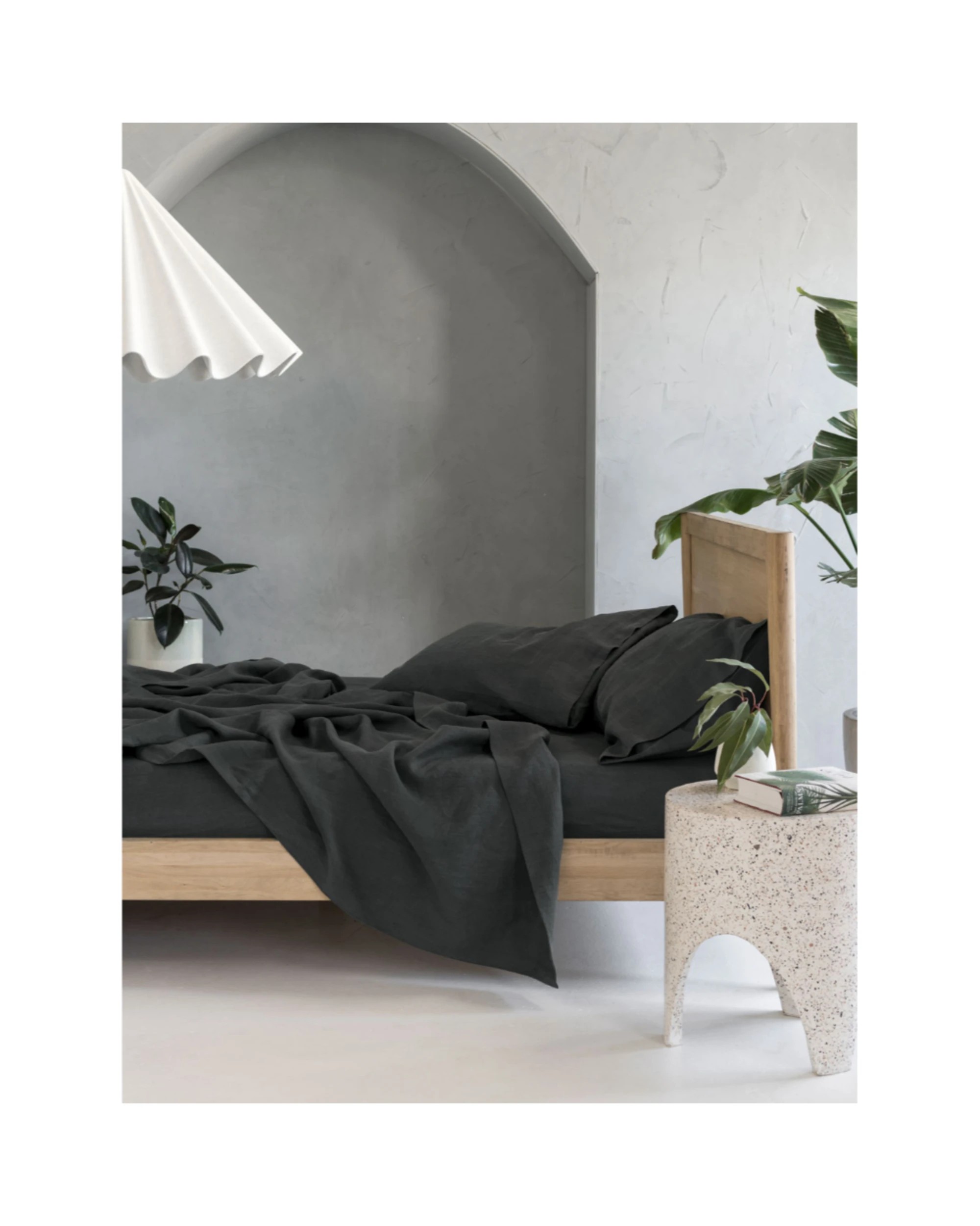 1 Linen House Nimes Sheet Set - King Bed - Black, 1 of 1