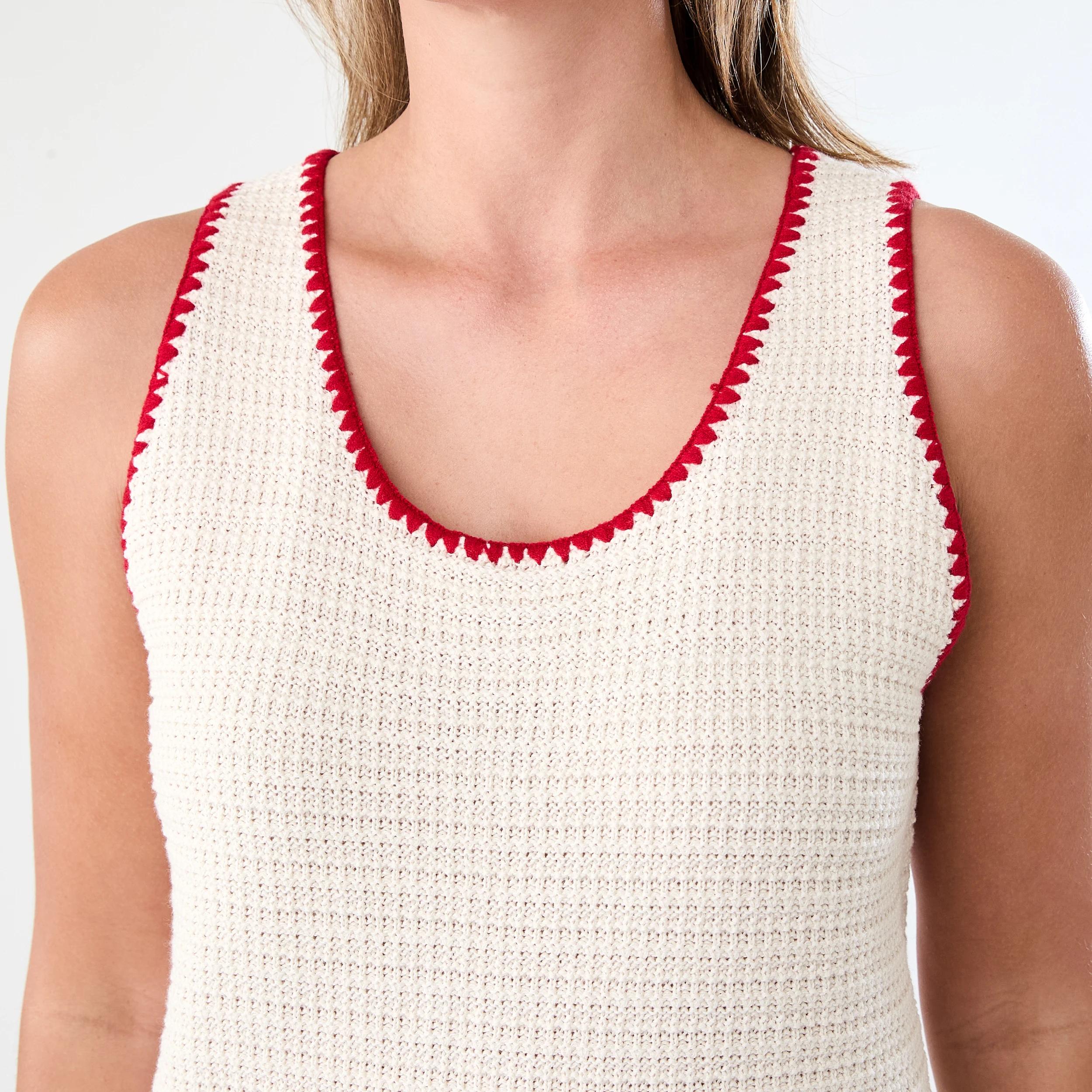 5 Stitch Edge Crochet Tank Ecru, 5 of 6