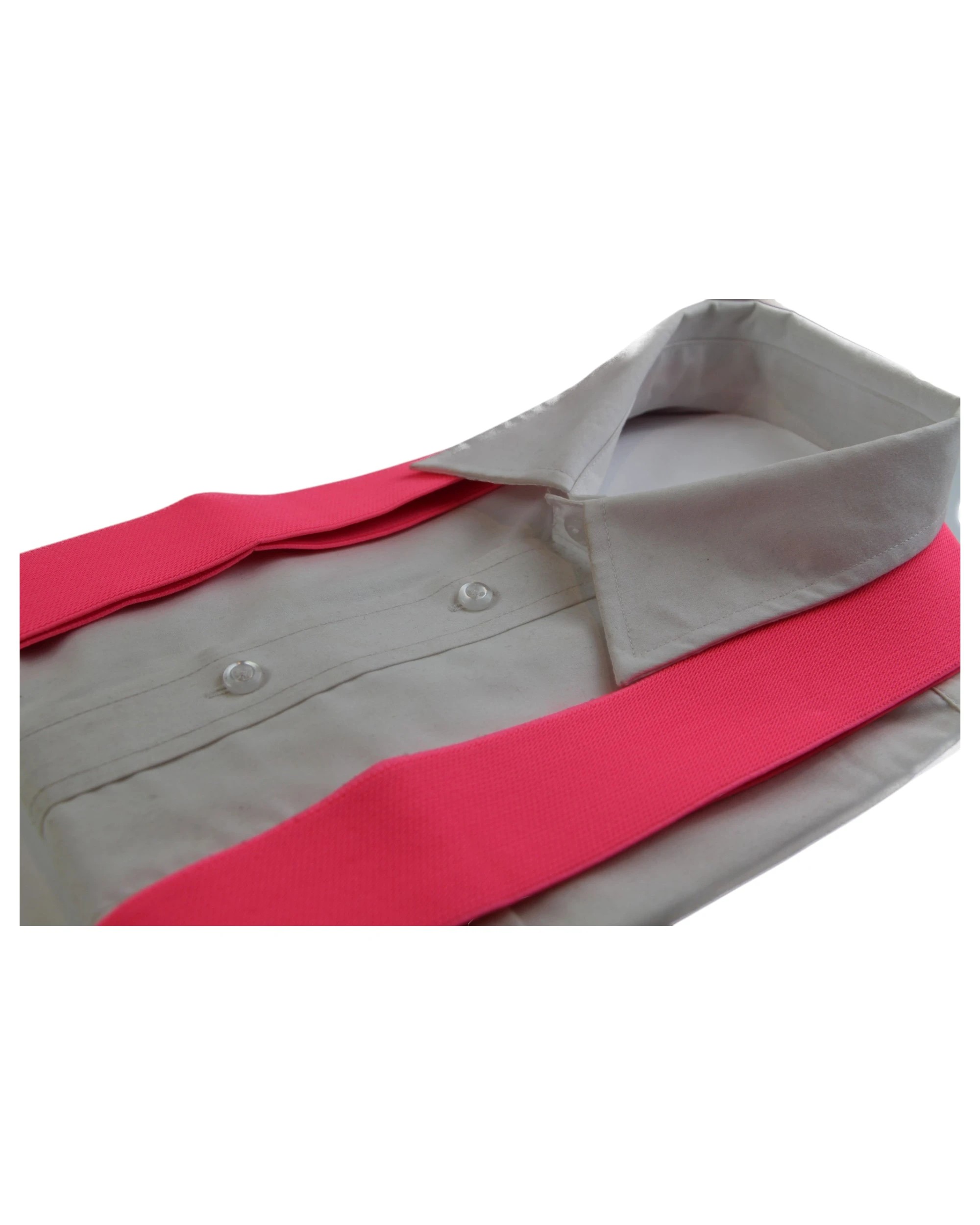 3 Zasel Mens Extra Wide Heavy Duty Adjustable 120cm Fluro Pink Suspenders, 3 of 3