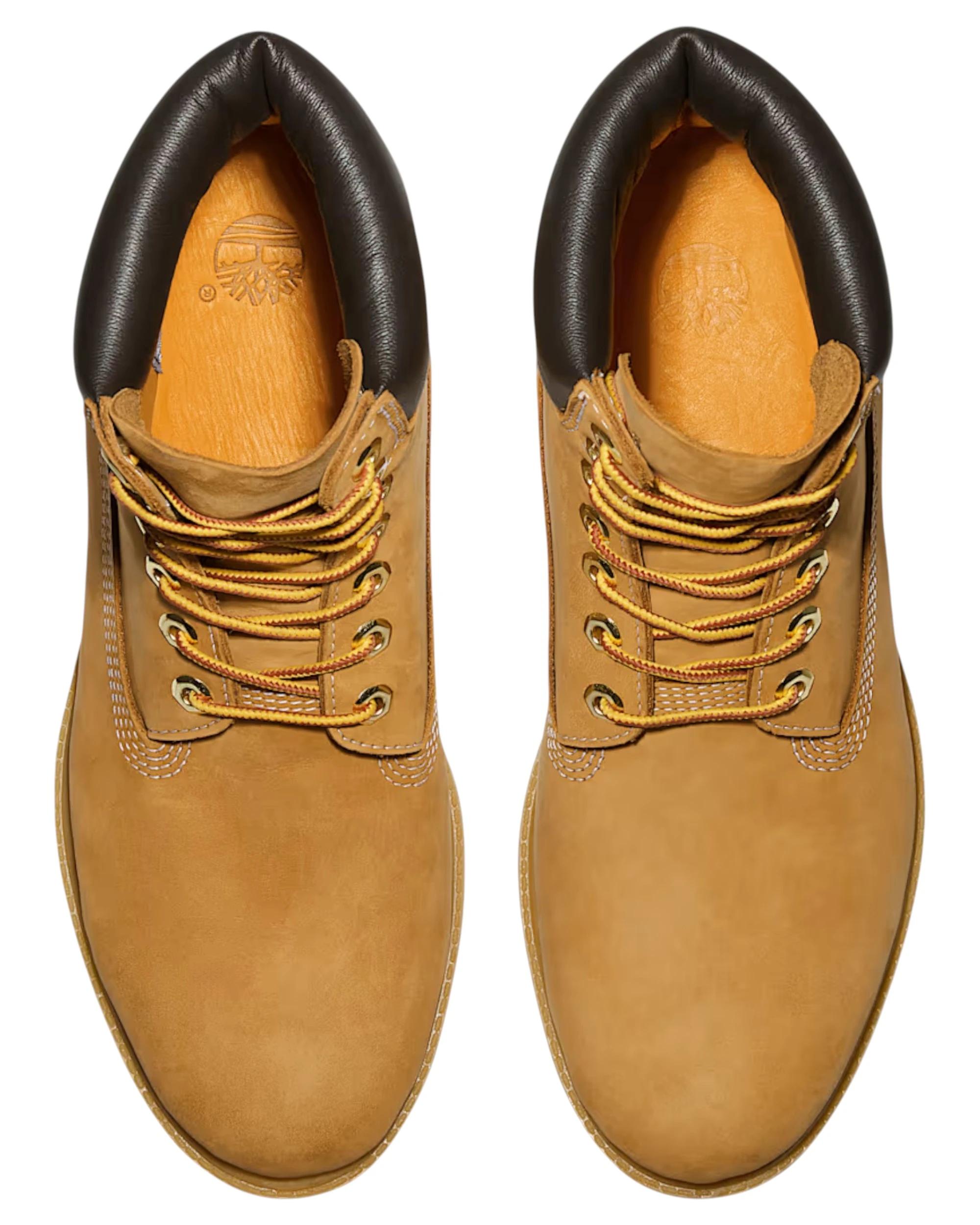 4 Timberland Mens 6-Inch Premium Waterproof Nubuck Wide Boot WHEAT, 4 of 6