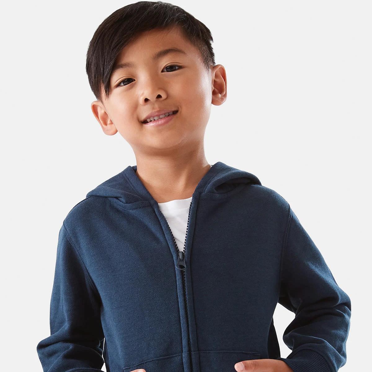 4 Plain Zip Through Hoodie Harb Navy, 4 of 9
