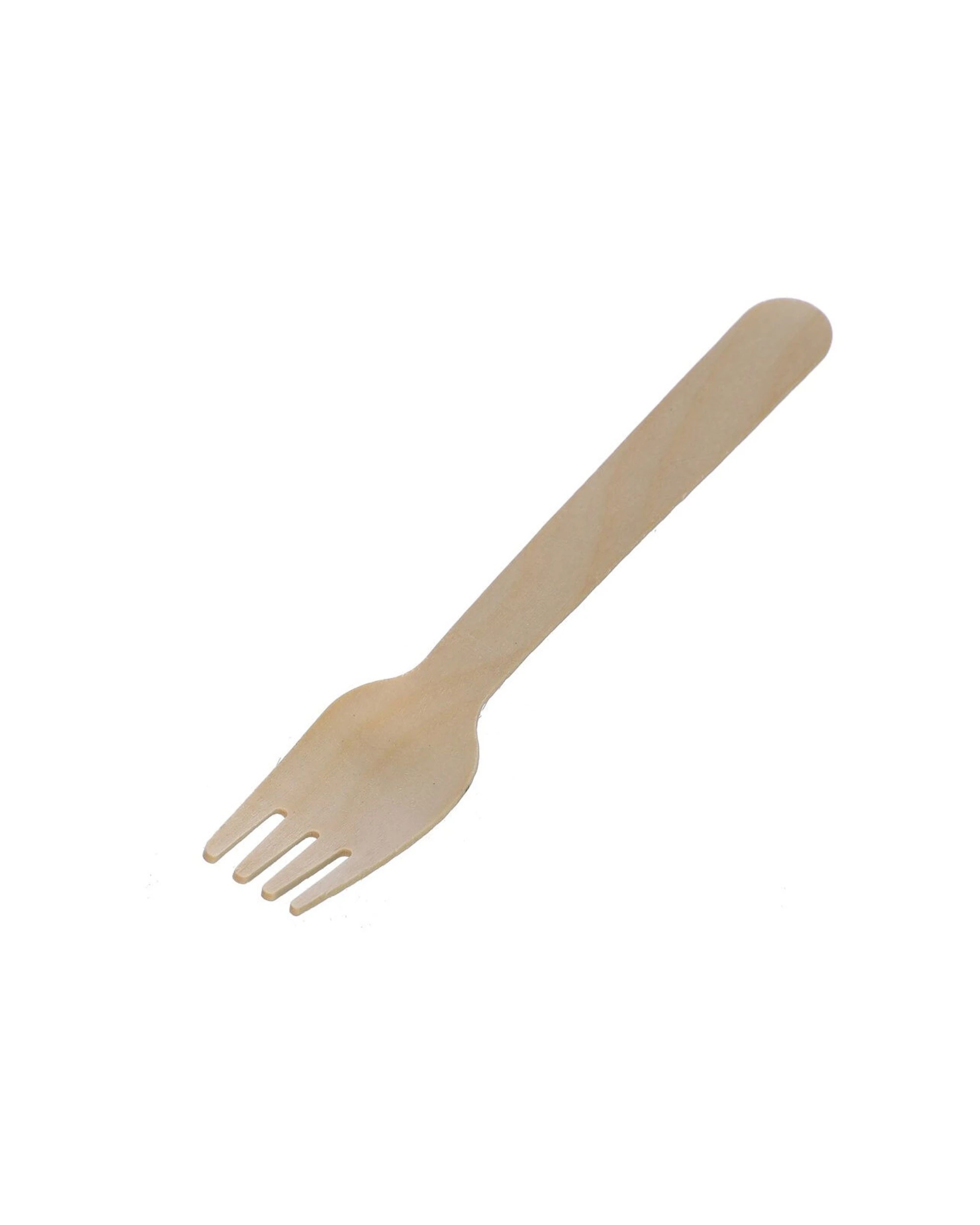 2 50pc Lemon & Lime Earthie Eco Biodegradable Recyclable Wooden Forks/cutlery
 - Natural, 2 of 3