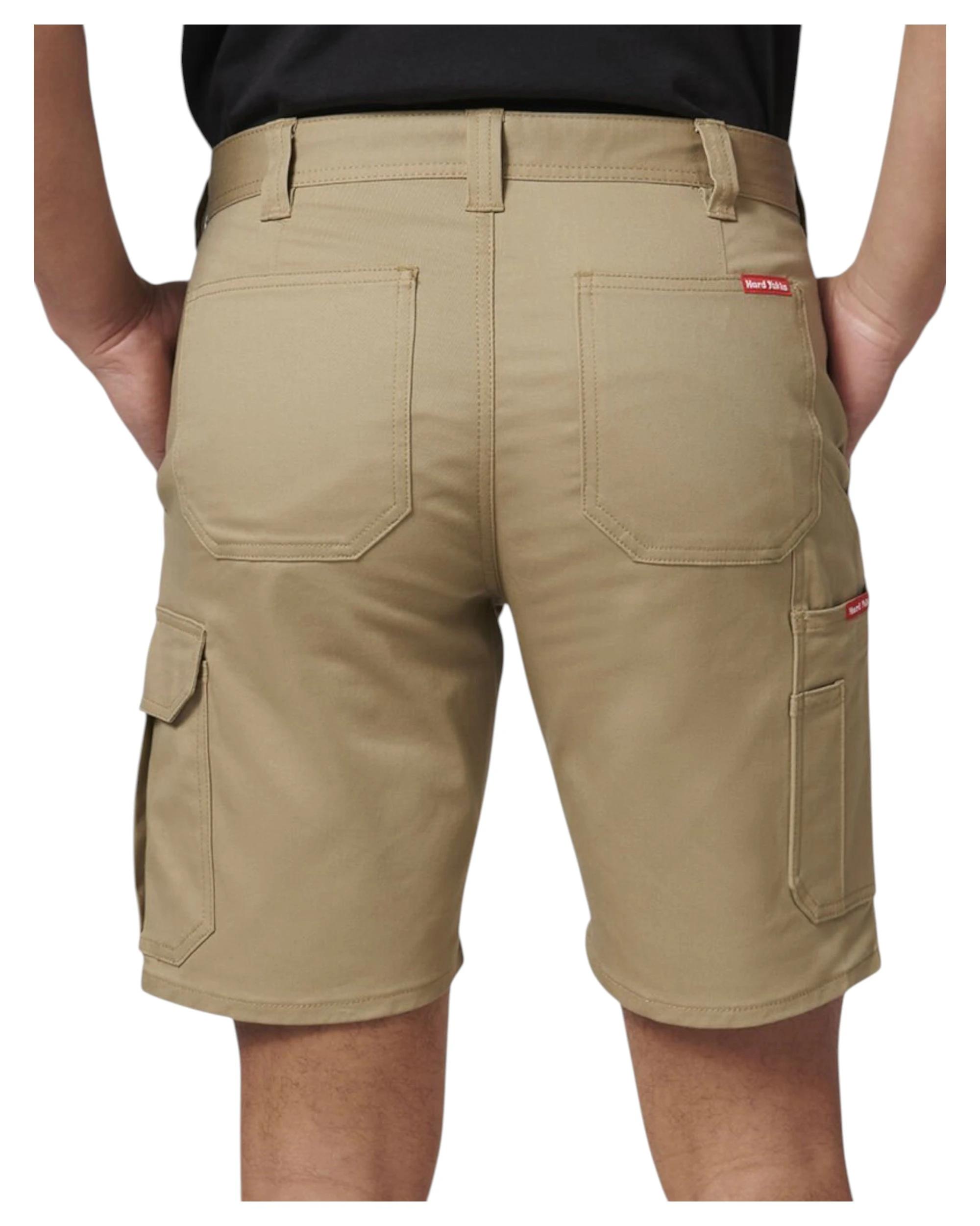 2 Hard Yakka Mens Core Basic Stretch Drill Cargo Short Khaki Y05067 KHAKI, 2 of 4