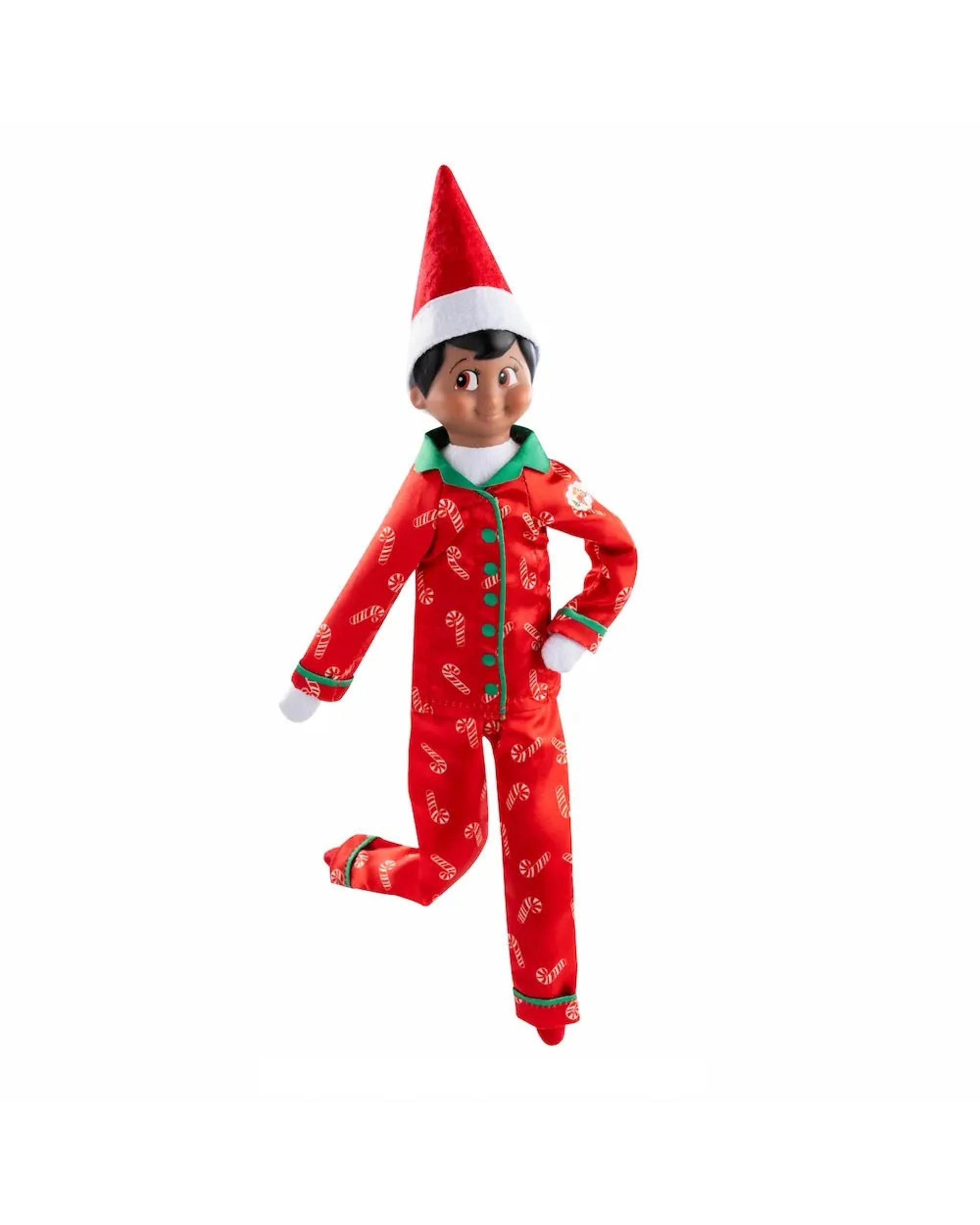 The Elf on the Shelf Claus Couture Candy Cane 2-Piece Satin Button Down ...