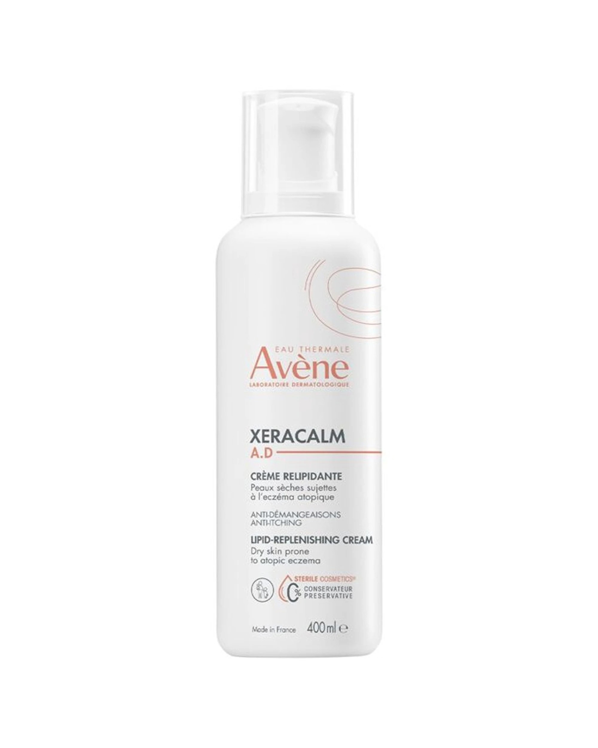 1 Avene Xeracalm A.D Lipid Replenishing Cream For Dry Skin 400ml, 1 of 2