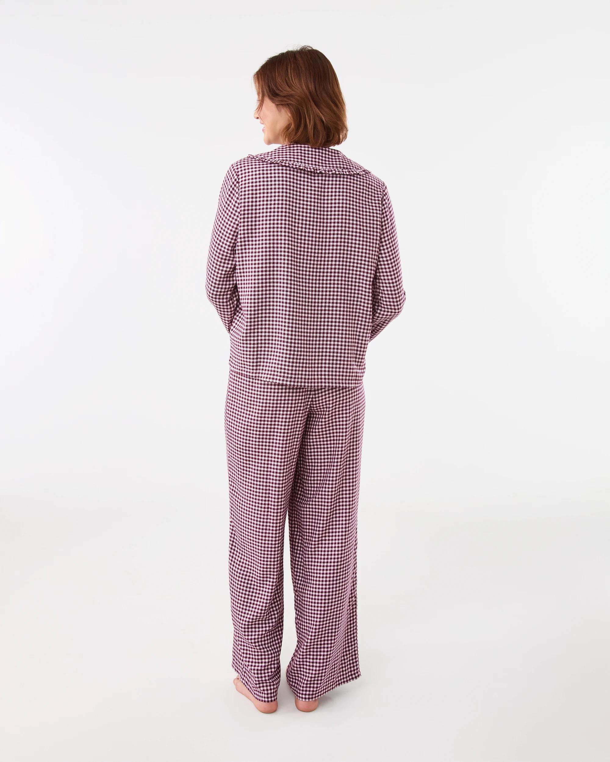 3 Collar Flannel Pyjama Set Red Chk, 3 of 7