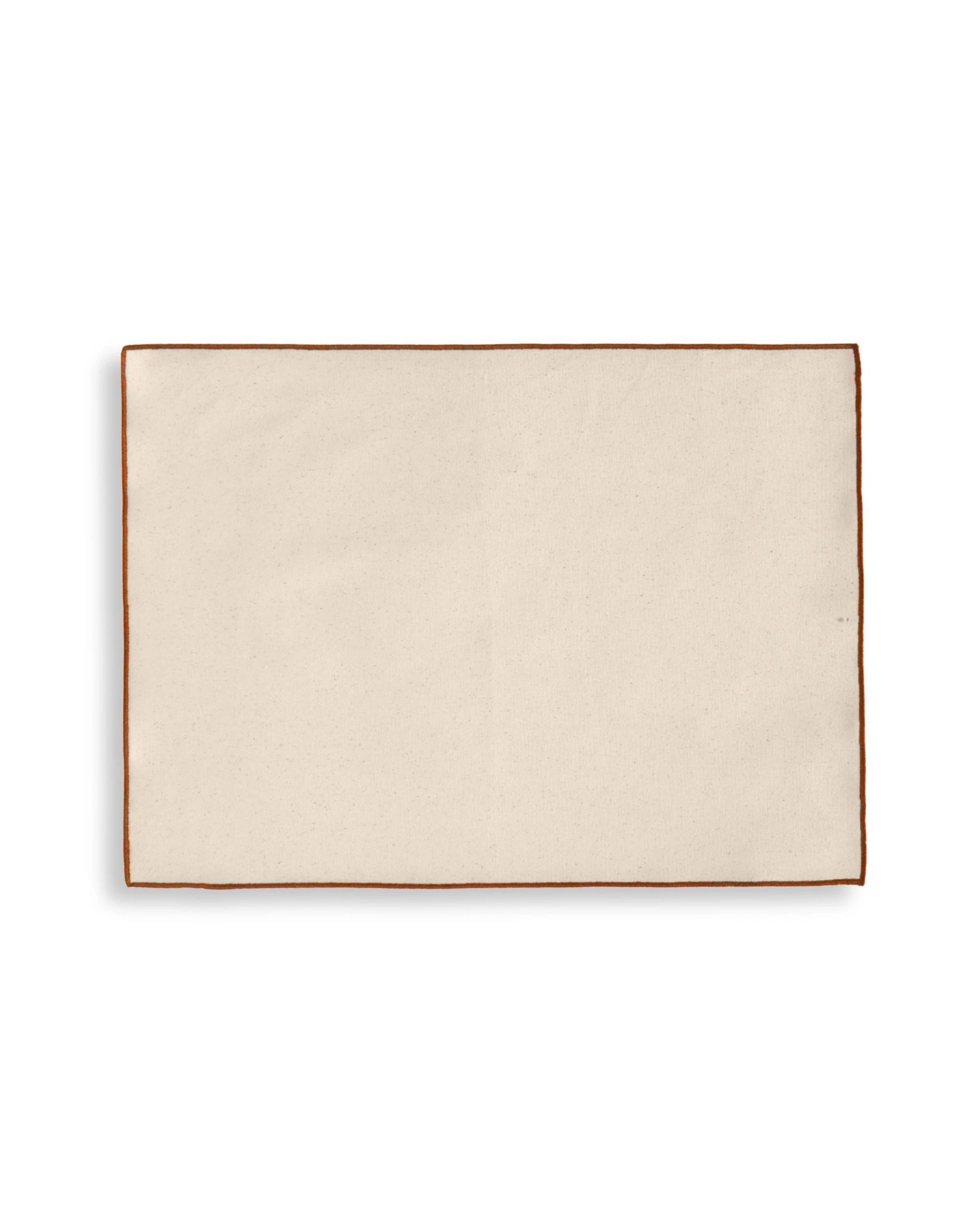 9 Cadence & Co. Harvest Table Runner with Set of 6 Placemats - Natural with Rust Edge, 9 of 10