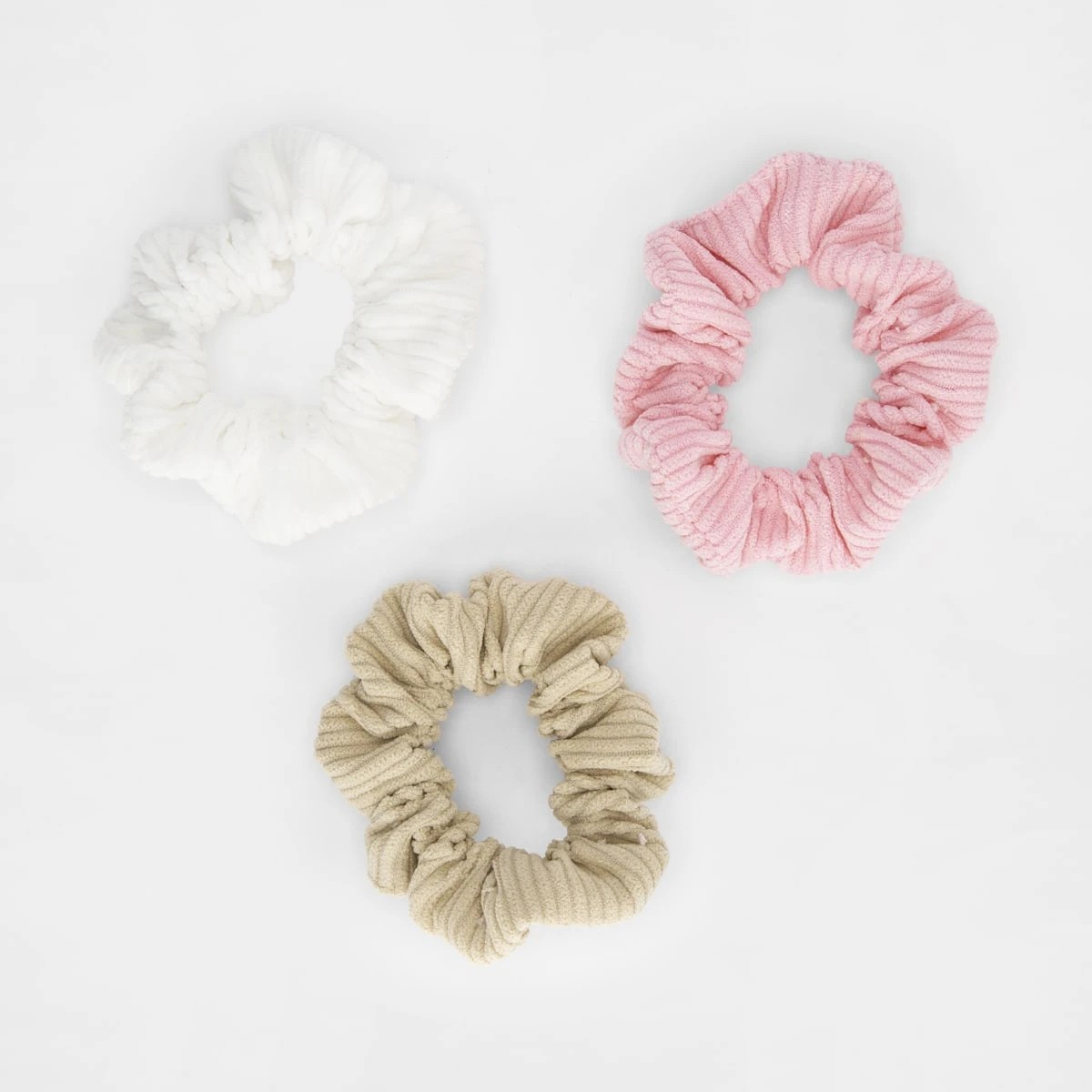 1 3 Pack Thick Corduroy Hair Scrunchies, 1 of 5