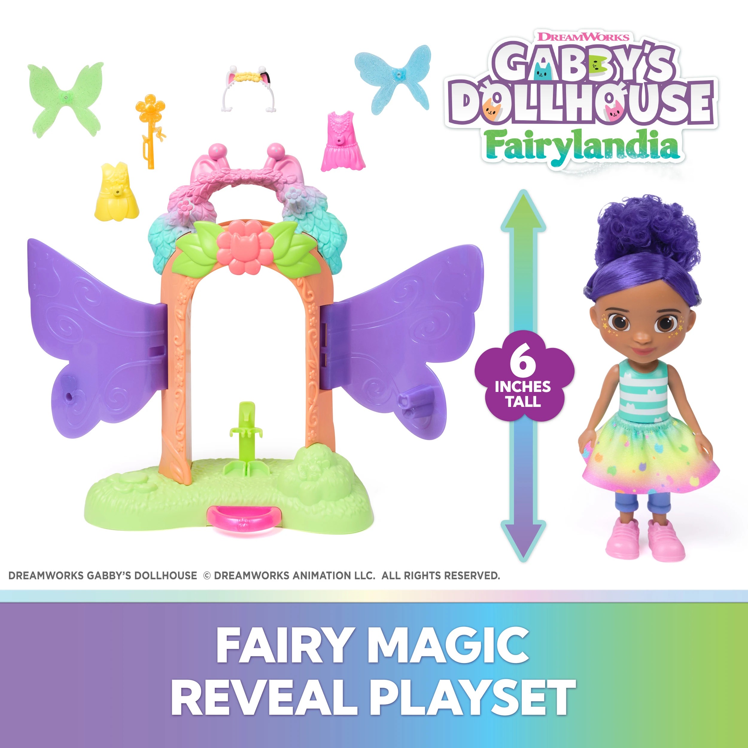 2 Gabby's Dollhouse Fairylandia Fairy Magic Reveal Playset, 2 of 6