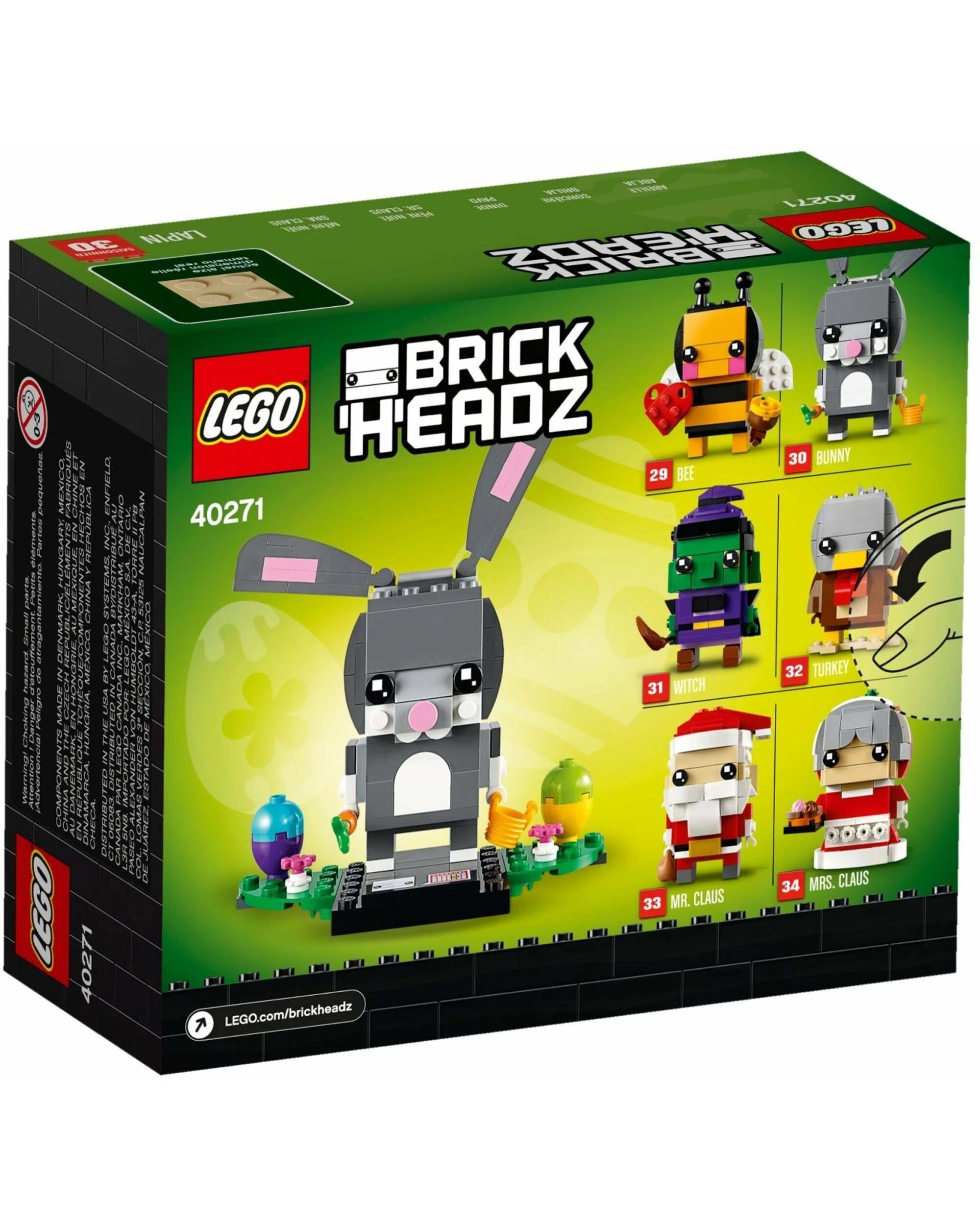 3 LEGO 40271 Easter Bunny BrickHeadz Building Kit, 3 of 3