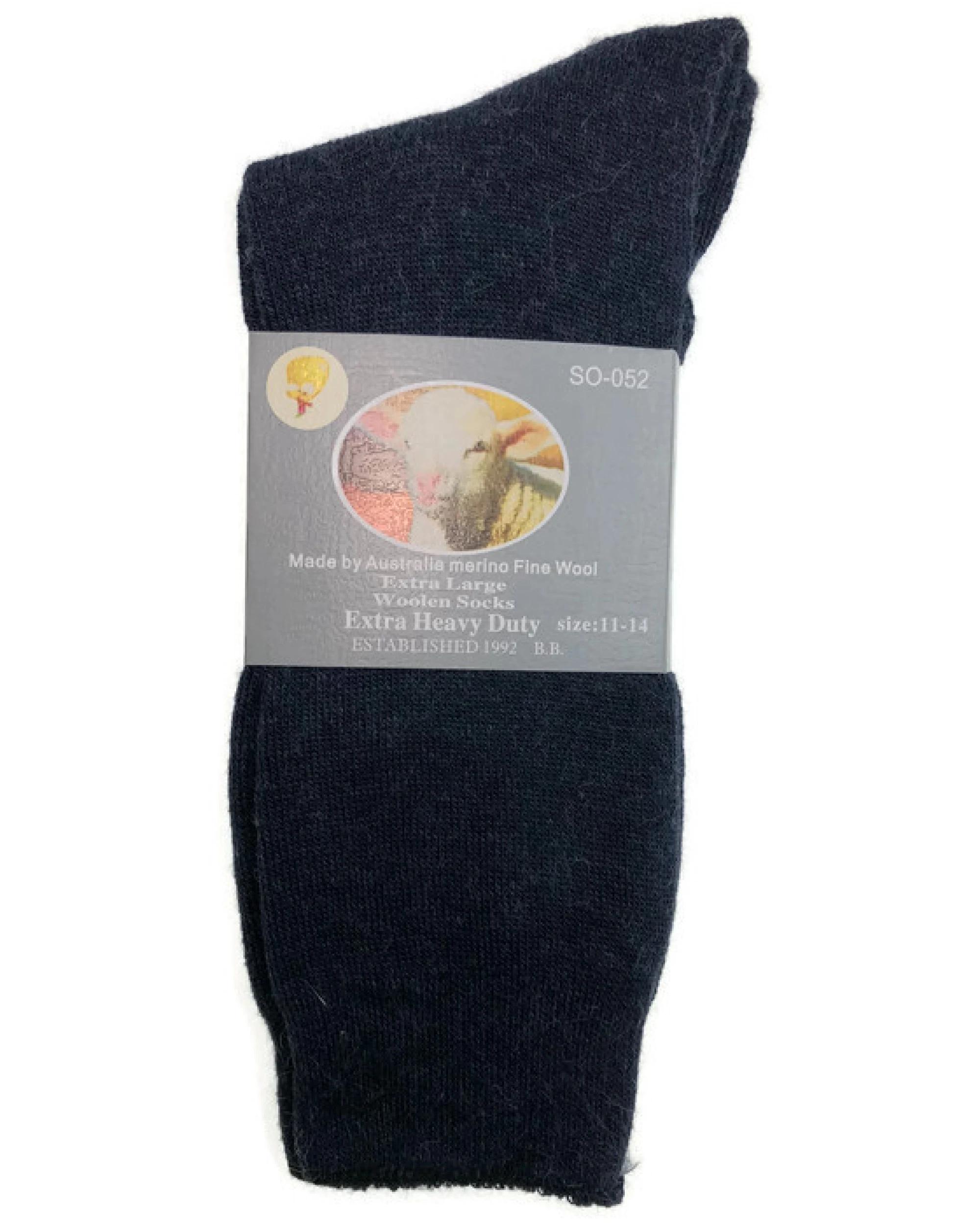 2 BR Home 1 Pair Merino Wool Blend Work Socks in Navy 7-11 , 2 of 7