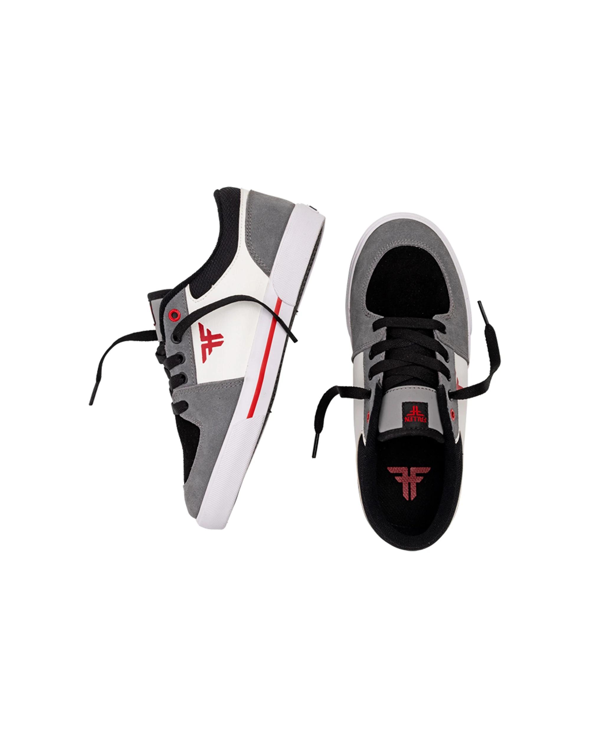 3 Fallen Footwear Patriot Kids Gum Vulcanised Sole Skate Sneakers Shoes GRY/WHT/RED, 3 of 3