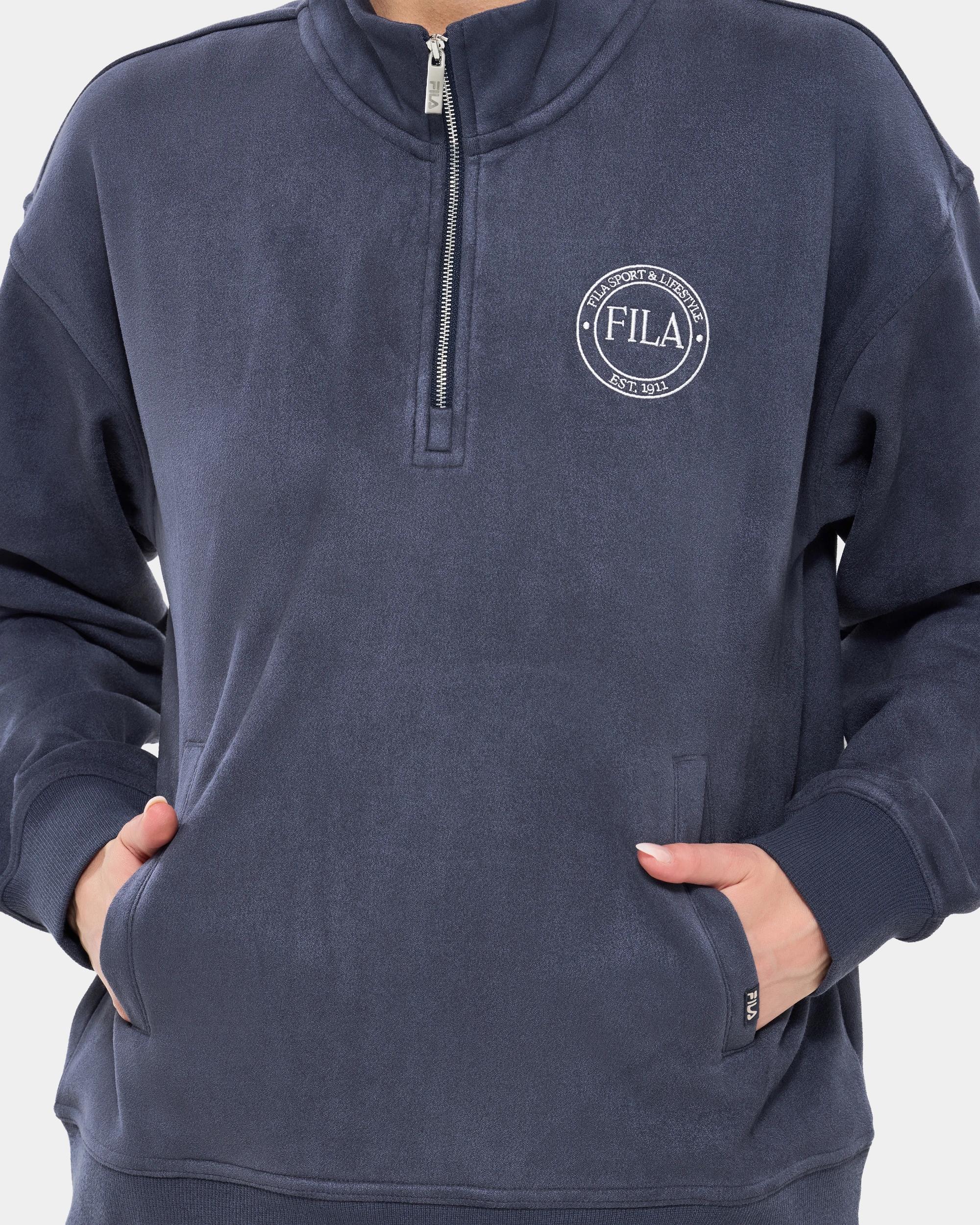 5 Fila Alba Quarter Zip Jumper ODYSSEY GREY, 5 of 7