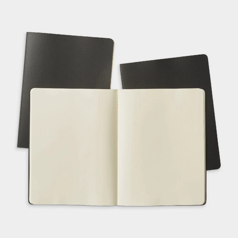 2 Moleskine Cahier Extra Large Notebook Plain Black 3 Pack, 2 of 3