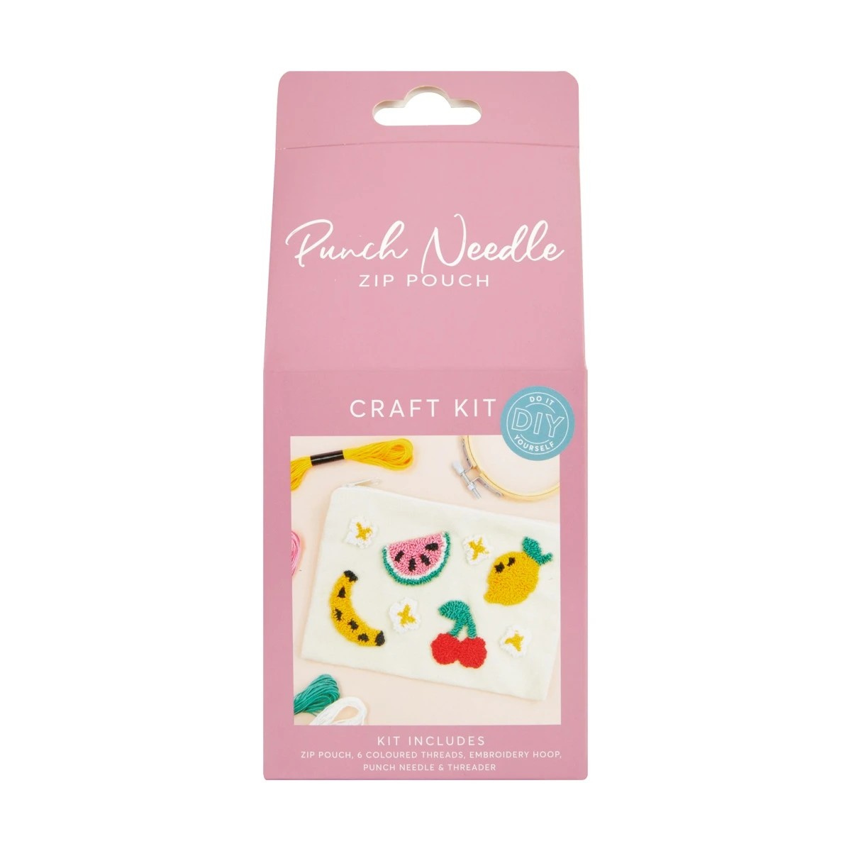 1 DIY Punch Needle Zip Pouch Craft Kit, 1 of 3
