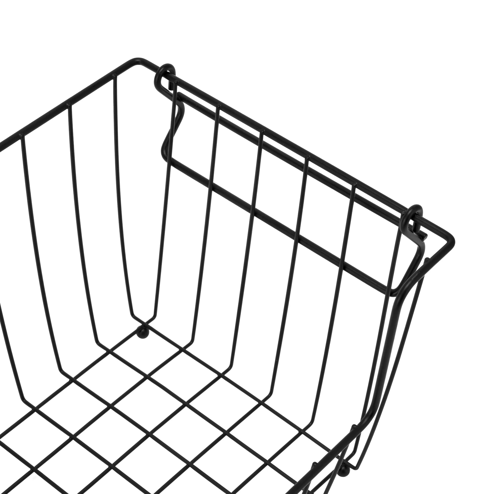 4 Stackable Blackboard Basket - Small, Black, 4 of 7